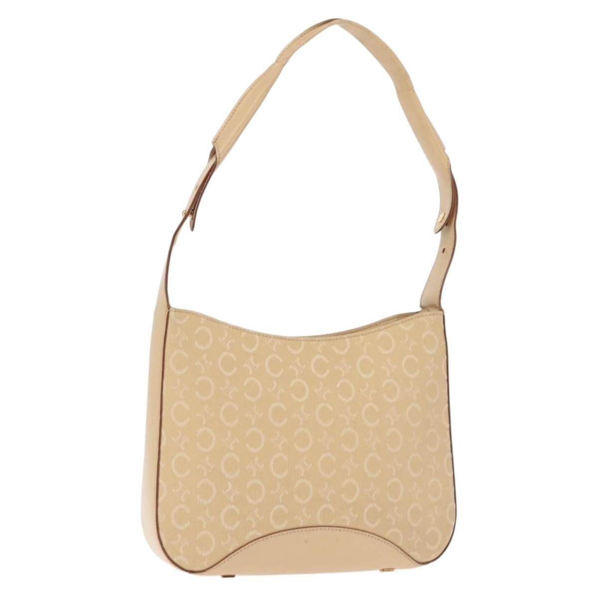 Celine CELINE C Macadam Canvas Shoulder Bag Beige Gold Size ONE SIZE - 1 Thumbnail