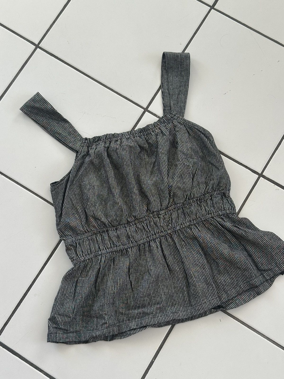 Nicole Miller Nicole Miller Navy Scruffy Crop Top Size M / US 6-8 / IT 42-44 - 3 Thumbnail