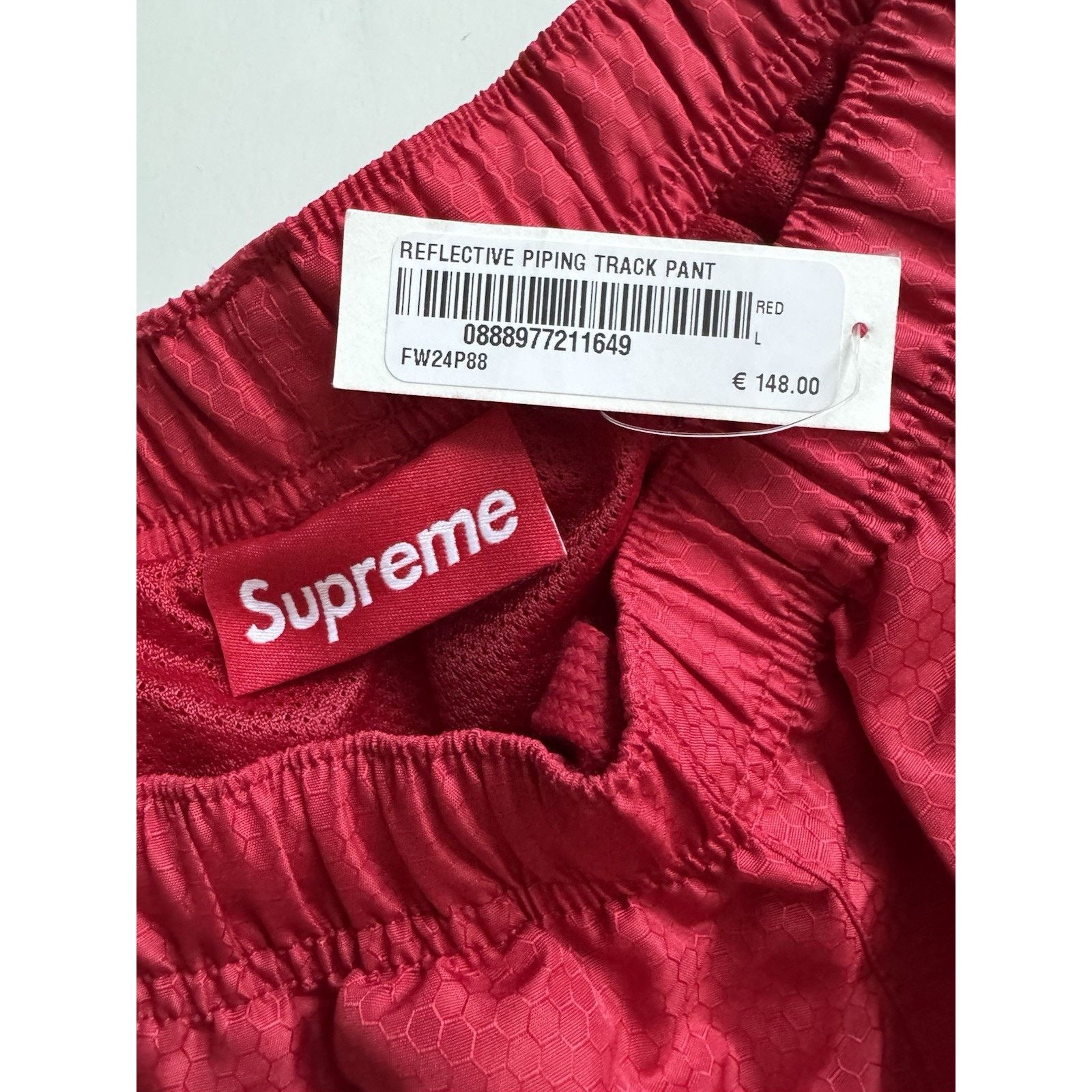 Supreme Supreme Reflective Piping Track Pant Red Large Size US 34 / EU 50 - 1 Thumbnail