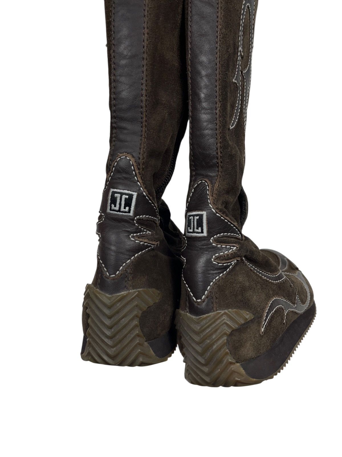 Vintage Vintage Jette Joop Leather Boxing Racing Boots y2k Adidas Size US 6 / IT 36 - 4 Thumbnail