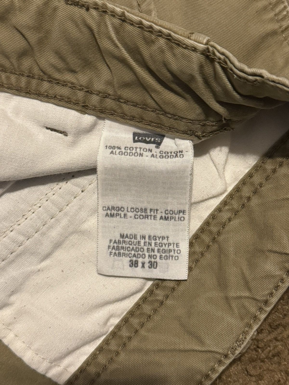 Levi's Levi's Dark Beige Multipocket Loose Fit Cargo Pants Mens 38 Size US 38 / EU 54 - 8 Thumbnail