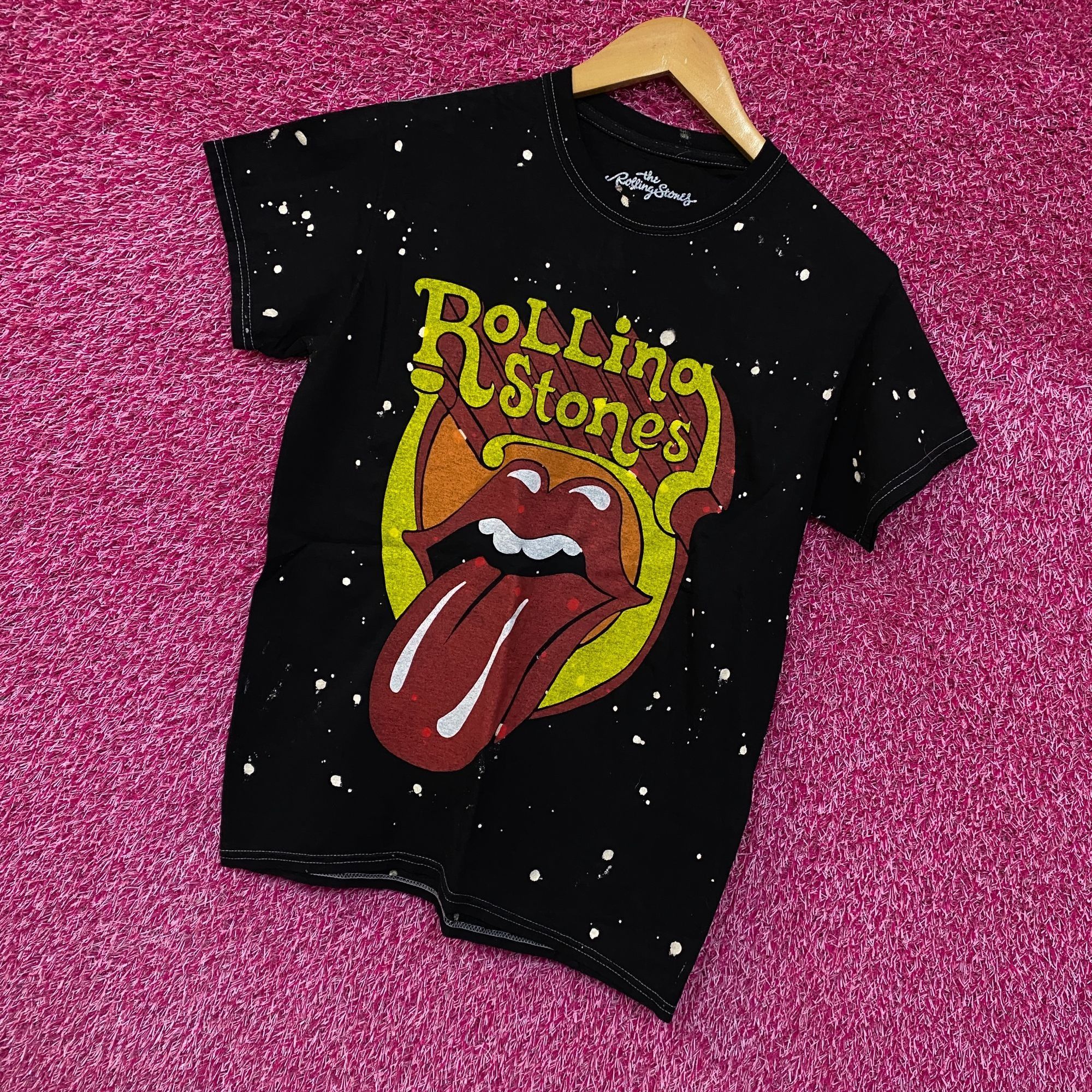 The Rolling Stones The Rolling Stones Bleach Dye Hot Lips Tshirt Size Small Size US S / EU 44-46 / 1 - 3 Thumbnail