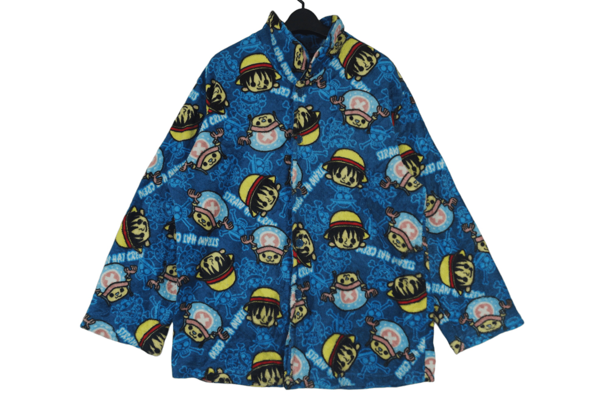 One Piece × Vintage One Piece Sweater Fleece Buttonup Full Print Size US L / EU 52-54 / 3 - 1 Thumbnail
