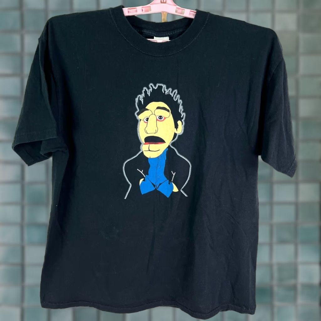 Gildan VINTAGE Gildan Mens T-Shirt Cartoon Smile Time Puppet Angel Short Sleeve Black XL Casual, 80s Size US XL / EU 56 / 4 - 1 Thumbnail
