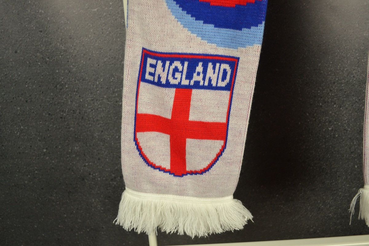 Vintage England Football Scarf Vintage Soccer Retro Size ONE SIZE - 3 Thumbnail
