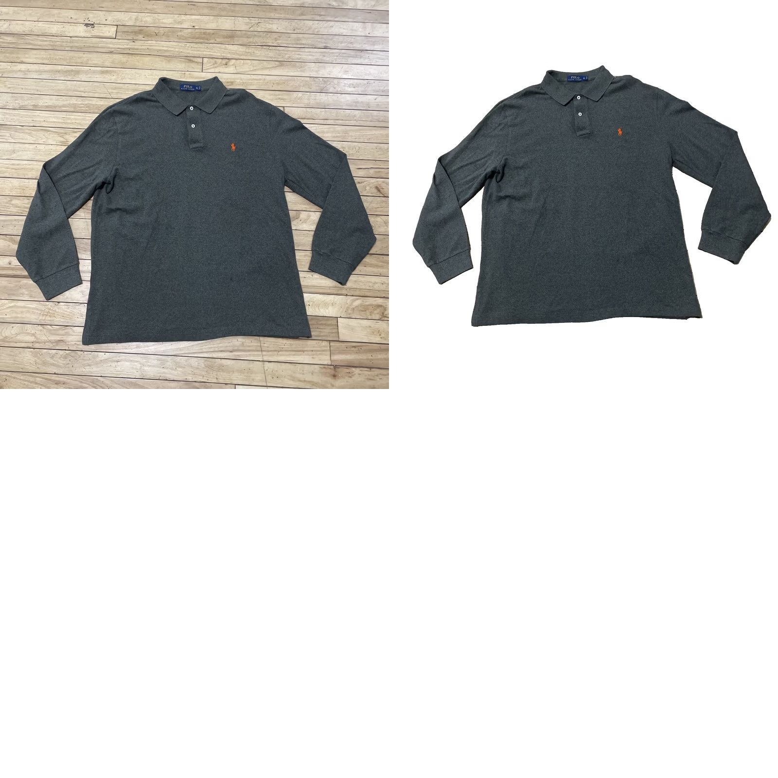 Polo Ralph Lauren Polo Ralph Lauren Rugby Shirt Long Sleeve Polo Gray Orange Logo XL Men Size US XL / EU 56 / 4 - 10 Thumbnail