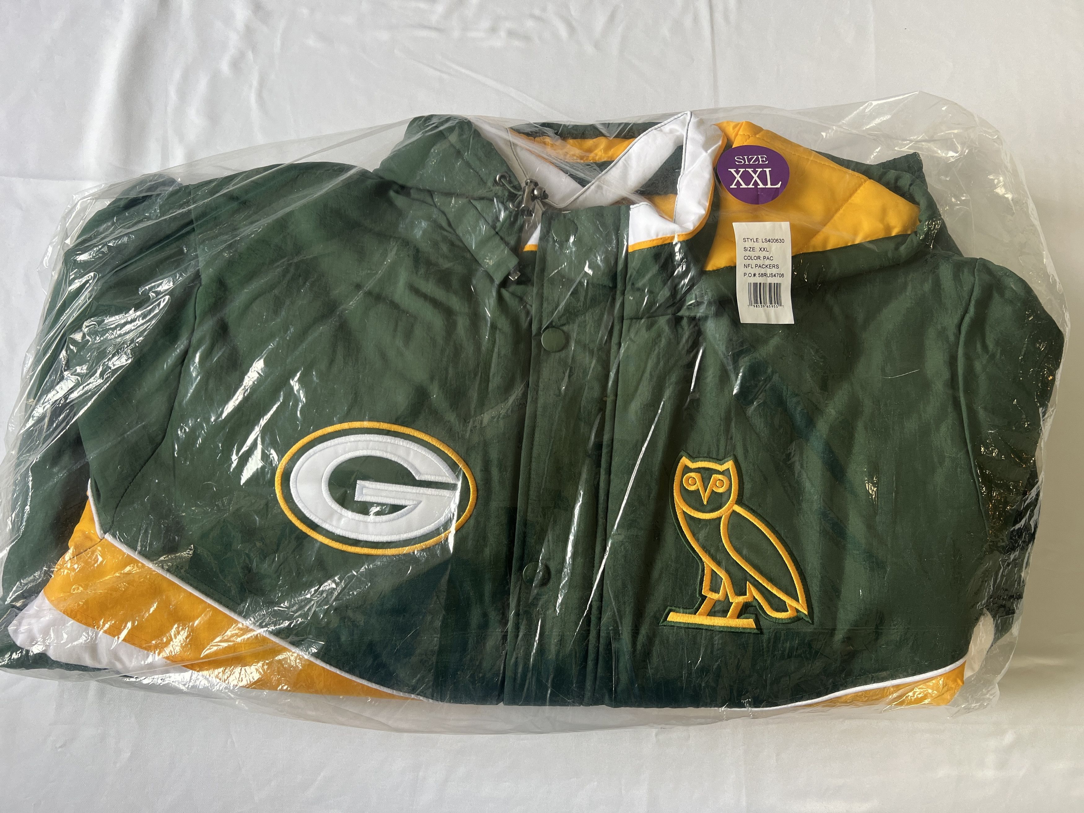 Drake OVO x NFL GREEN BAY PACKERS STARTER® SIDELINE PUFFER JACKET Size US XXL / EU 58 / 5 - 2 Thumbnail