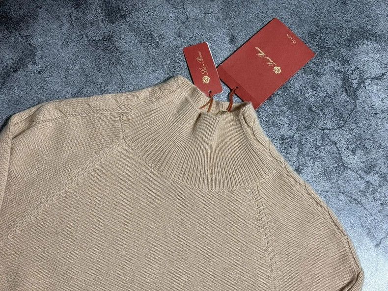 Loro Piana Loro Piana Women's High-Neck Vicuna Sweater Size US L / EU 52-54 / 3 - 4 Thumbnail