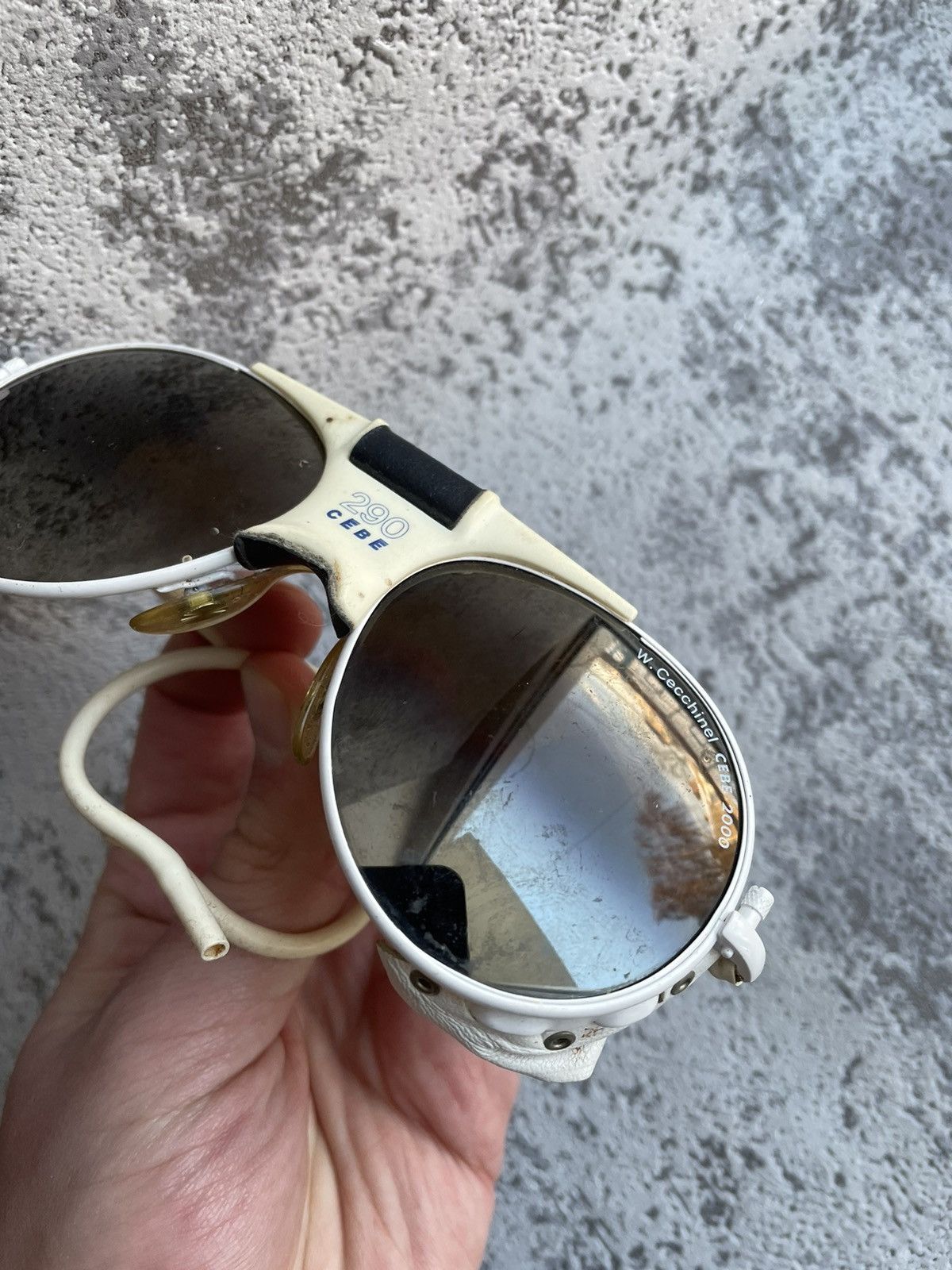 Vintage Rare Cebe 290 Vintage W. Cecchinel Leather Sunglasses Size ONE SIZE - 7 Thumbnail