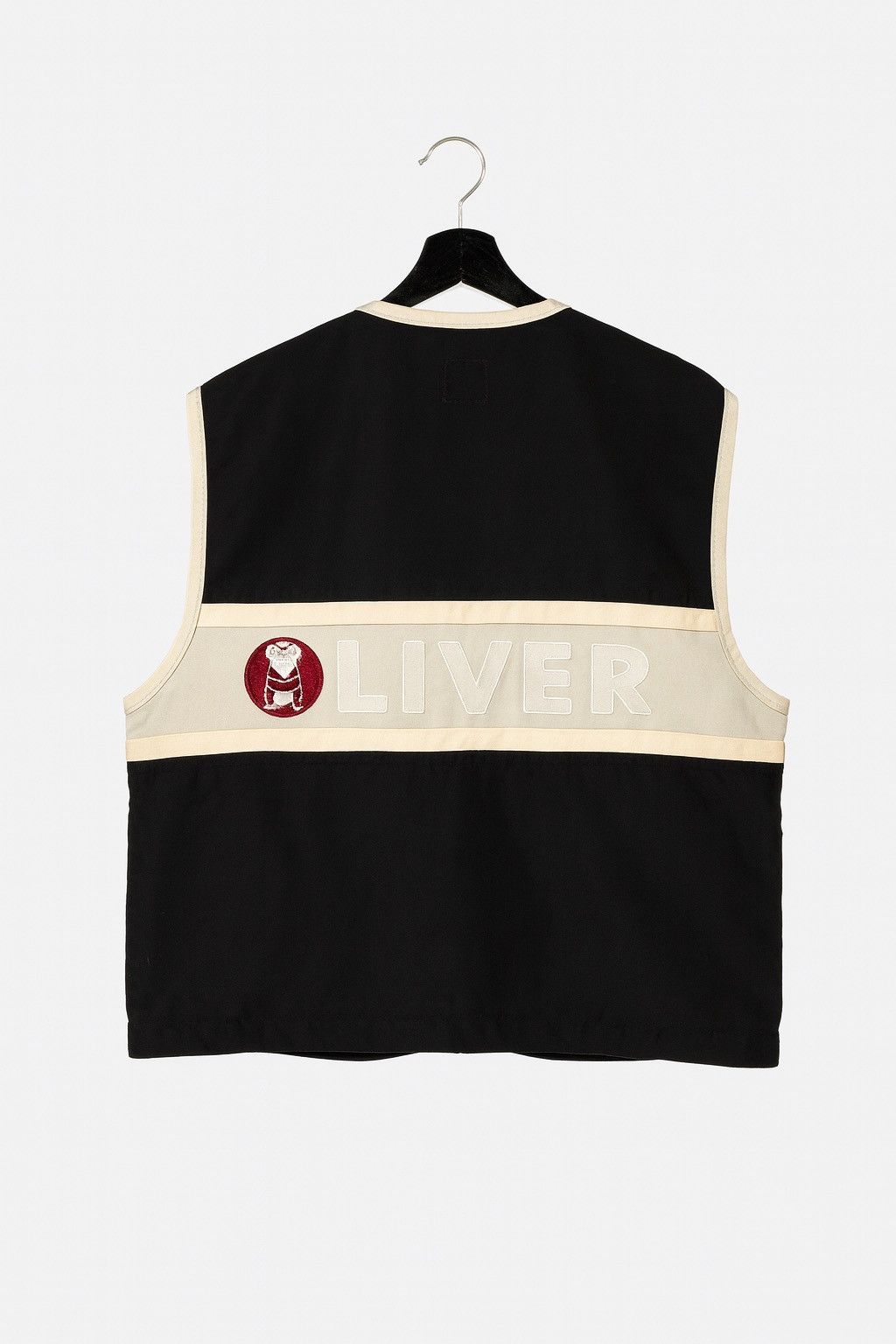 s.Oliver Vintage Oliver Two-Tone Utility Vest Black Beige – Unisex Size US M / EU 48-50 / 2 - 1 Thumbnail