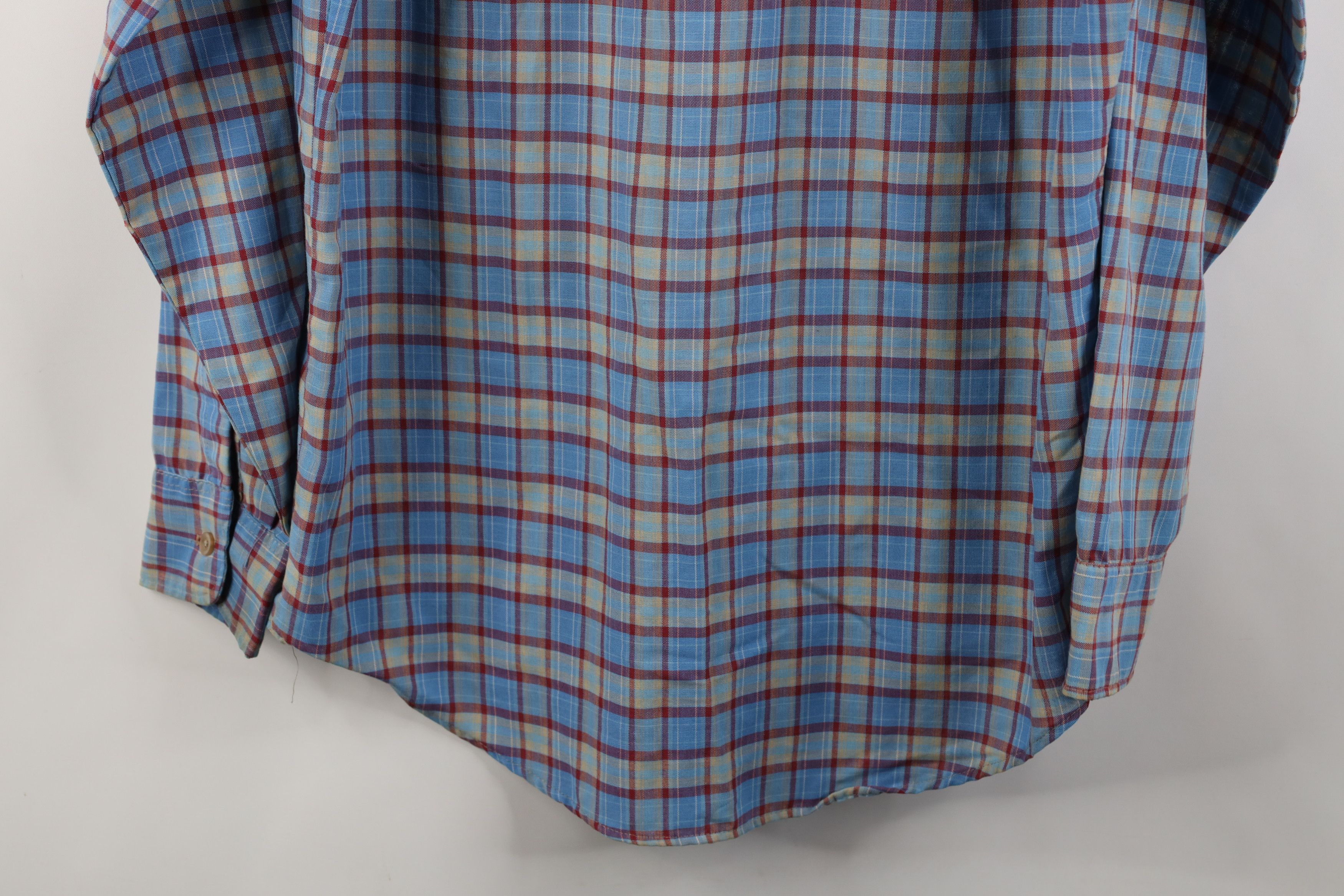Vintage Vintage 70s Big Mac Knit Collared Button Shirt Plaid USA Size US M / EU 48-50 / 2 - 14 Thumbnail