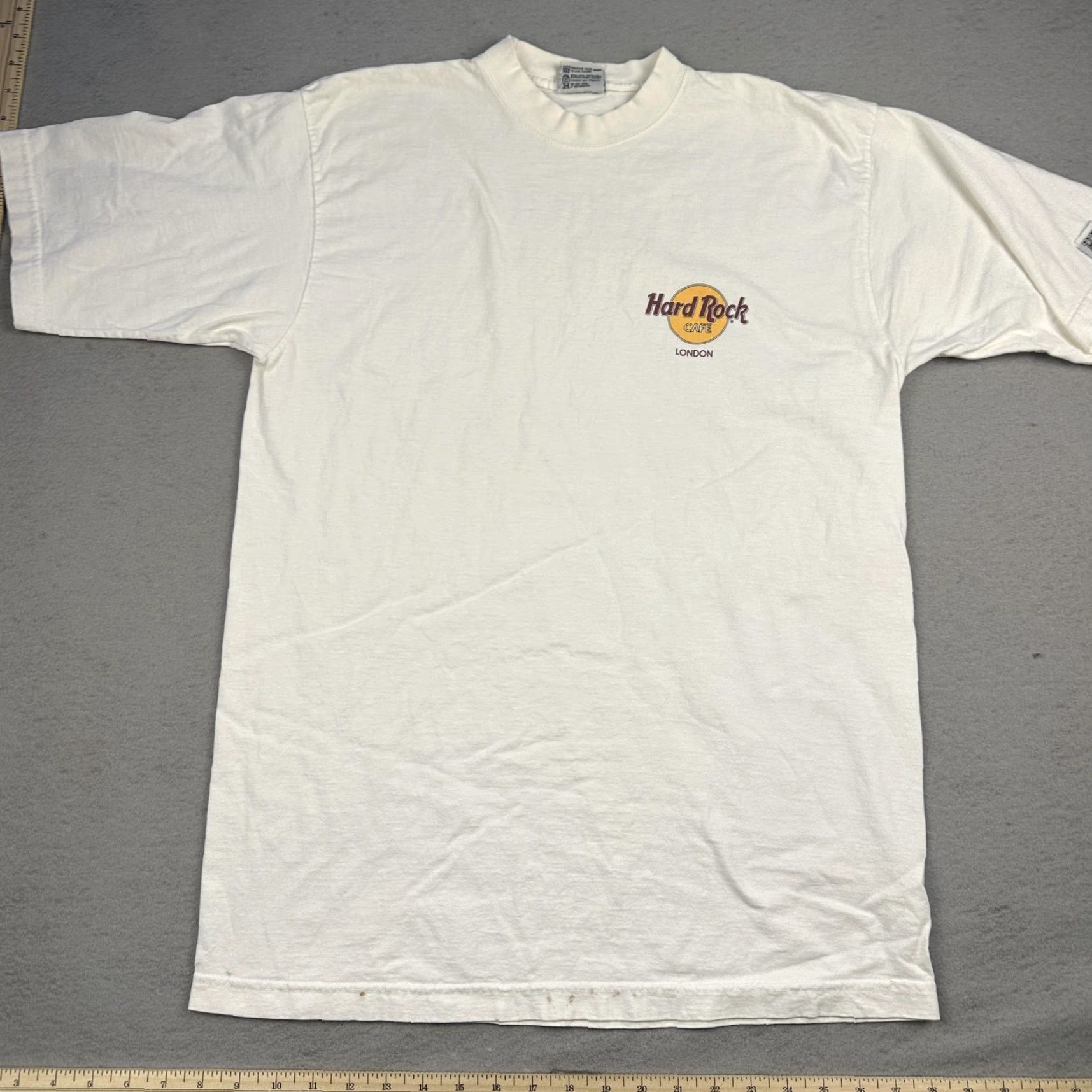 Hard Rock Cafe VINTAGE Hard Rock Cafe Shirt Mens L White London The Original Graphic 90s Rock Music Travel Logo City Crew Neck Short Sleeve Graphic Print Mens Size US L / EU 52-54 / 3 - 2 Thumbnail