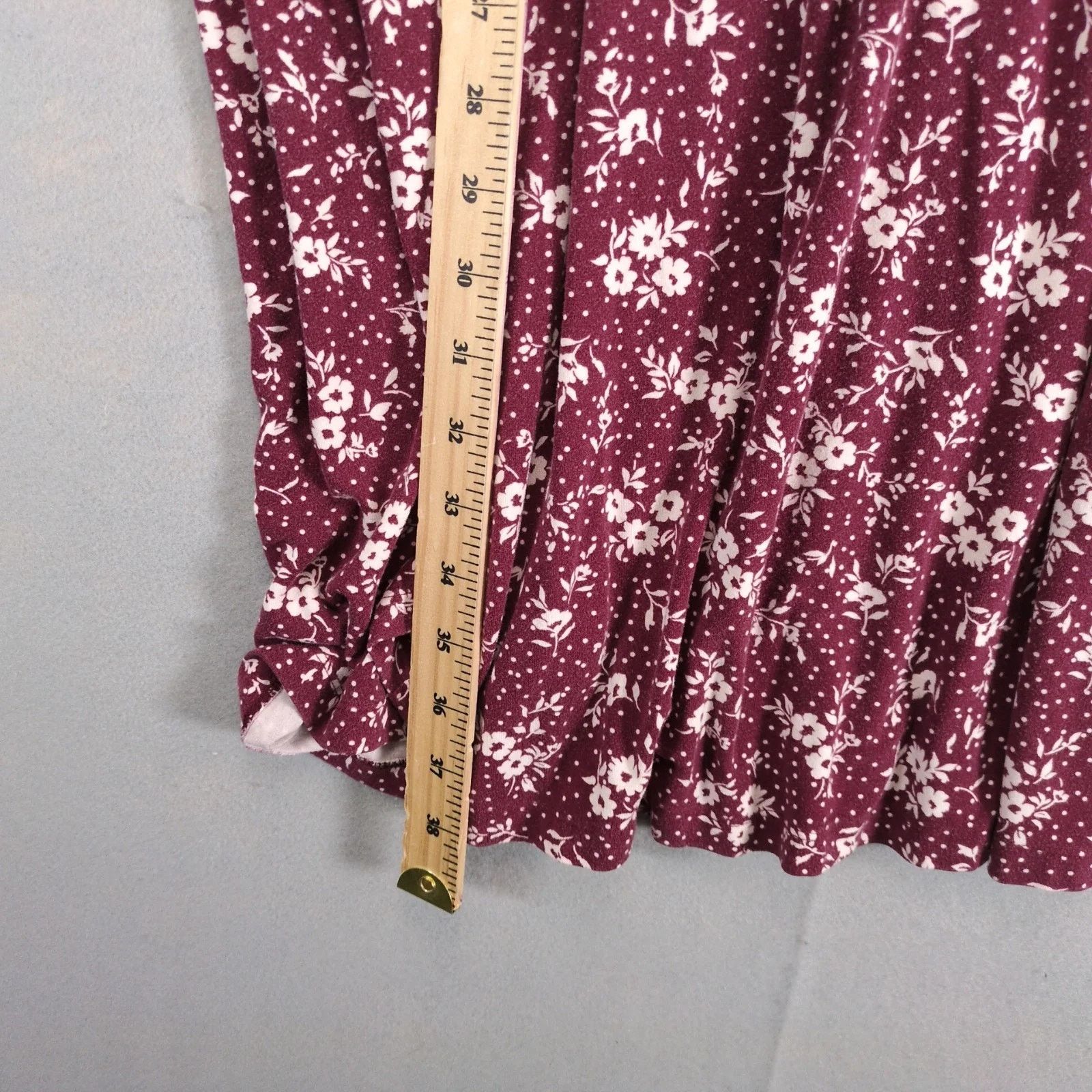 Old Navy Old Navy Burgundy Floral Tank Dress Sz XL Stretch Flowy Size XL / US 12-14 / IT 48-50 - 7 Thumbnail