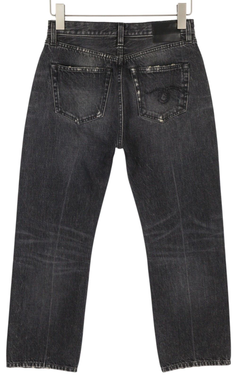 R13 COURTNEY SLIM 27 Everit Black Faded High Waist 85822 Size 27" / US 4 / IT 40 - 4 Thumbnail