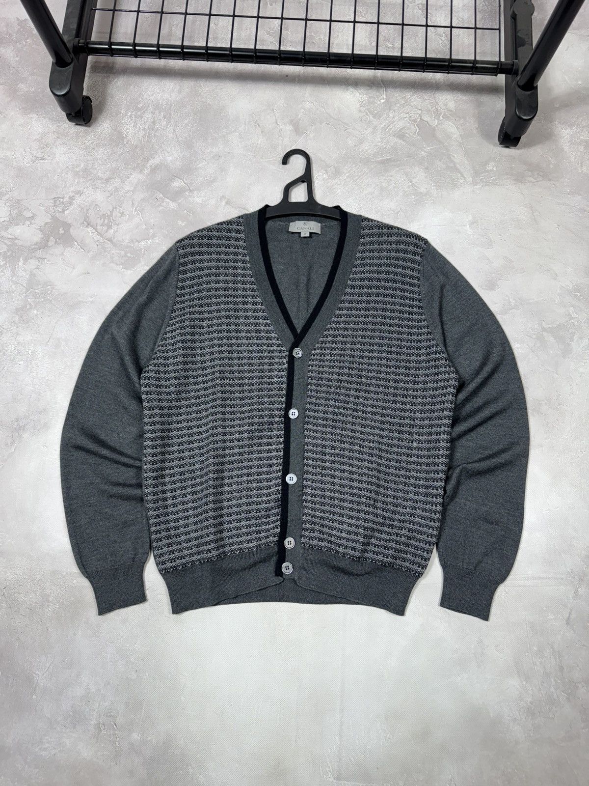 Canali Vintage Canali Wool Cardigan Size US M / EU 48-50 / 2 - 1 Thumbnail