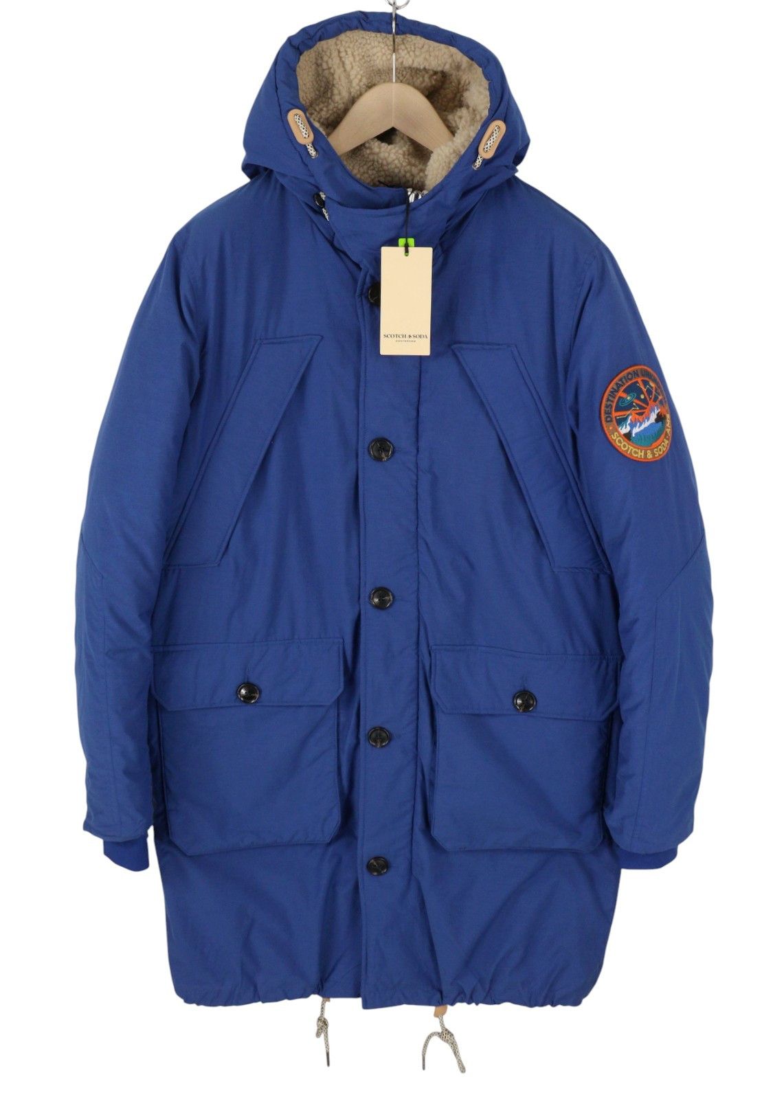 Scotch & Soda M Blue Heavy Padded Hooded Parka RRP381 88471 Size US M / EU 48-50 / 2 - 1 Thumbnail