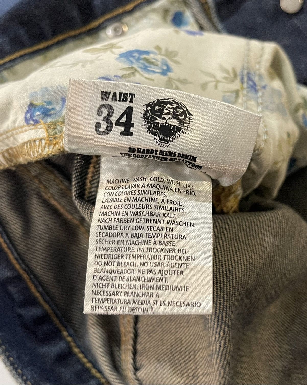 Ed Hardy ‘ ED HARDY ‘ Dark Blue Baggy Jorts ‘ New York City ‘ Size US 34 / EU 50 - 8 Thumbnail