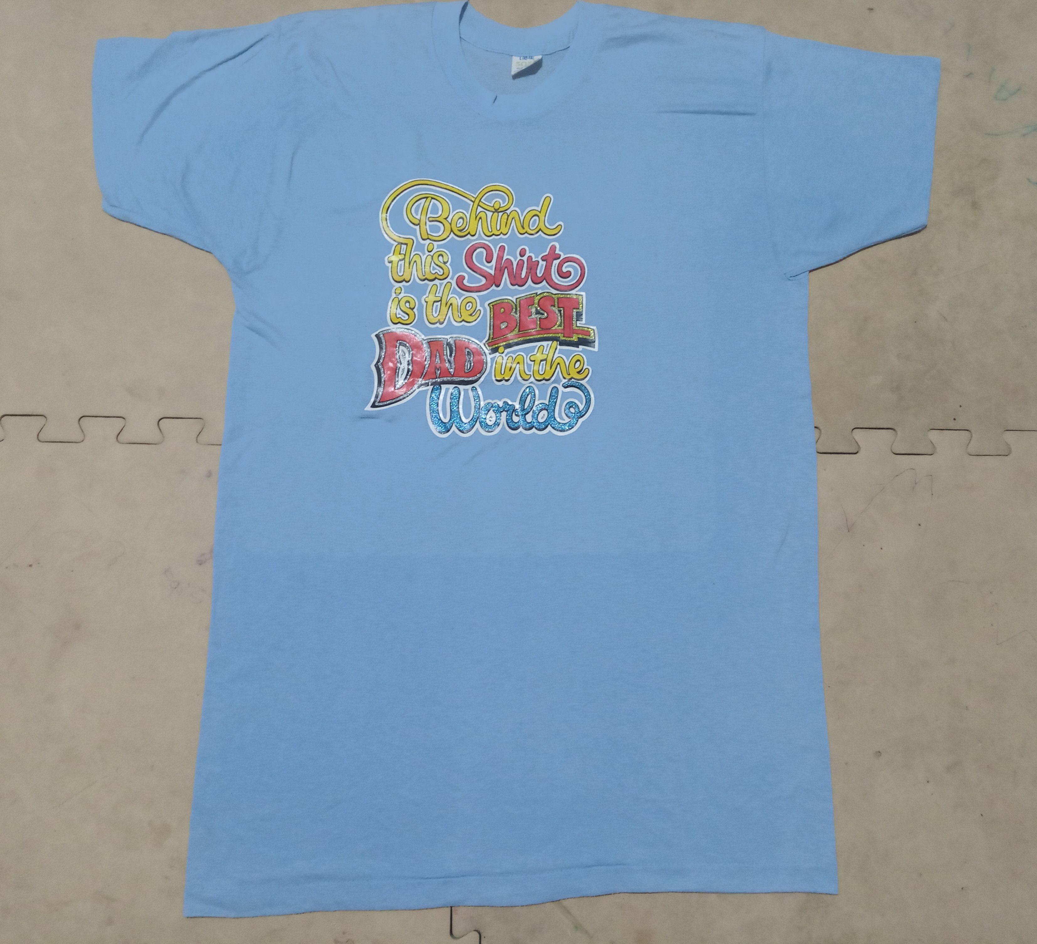 Vintage 80s Best Dad n The World Size US L / EU 52-54 / 3 - 1 Thumbnail