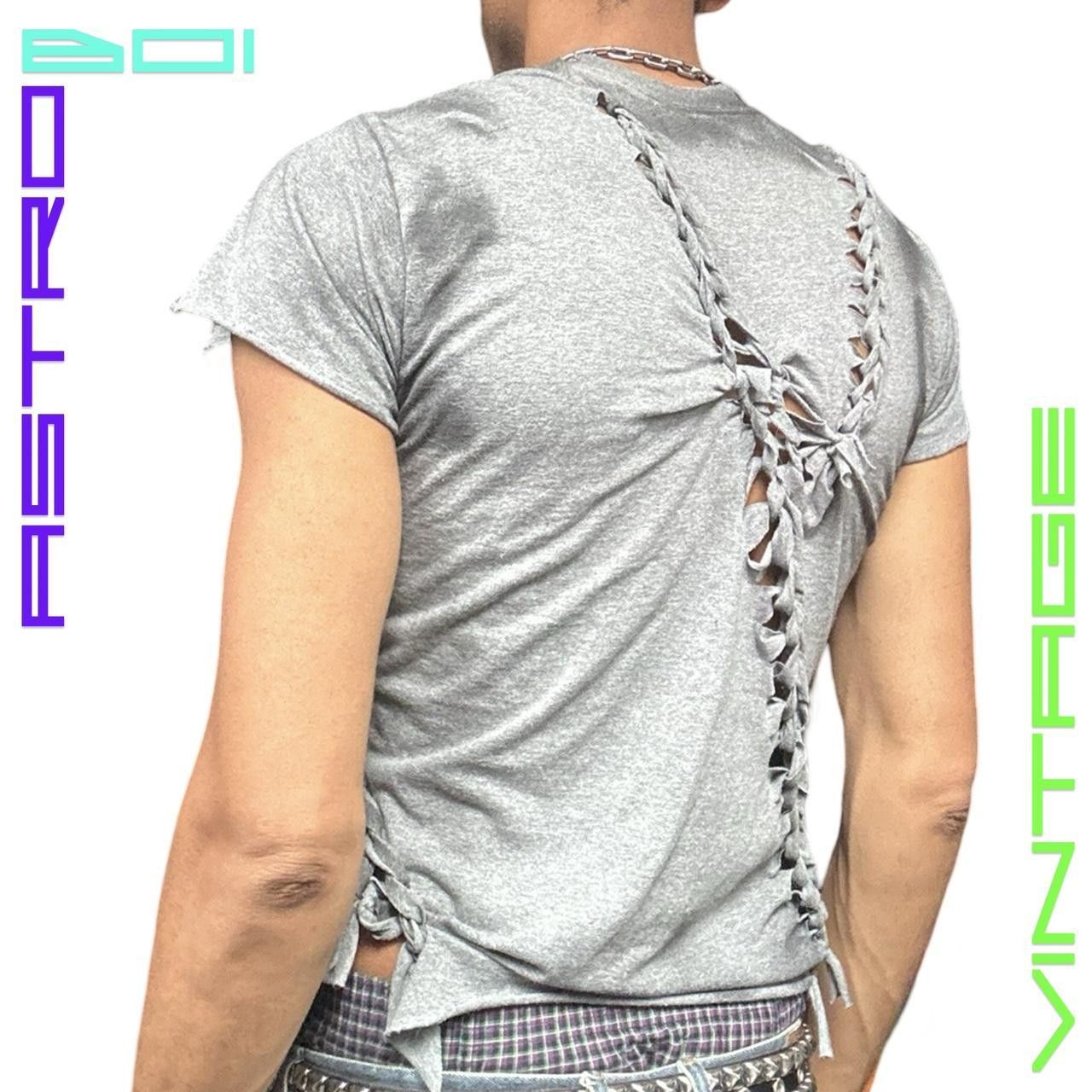 Other ASTROBOI* Abstract Printed Braided Gray T-Shirt - Large Size US L / EU 52-54 / 3 - 6 Thumbnail