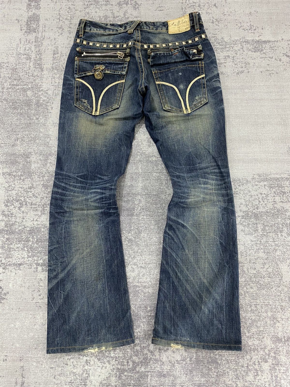 Japanese Brand y2k lolita jeans studded flared wash jeans Size US 30 / EU 46 - 9 Thumbnail