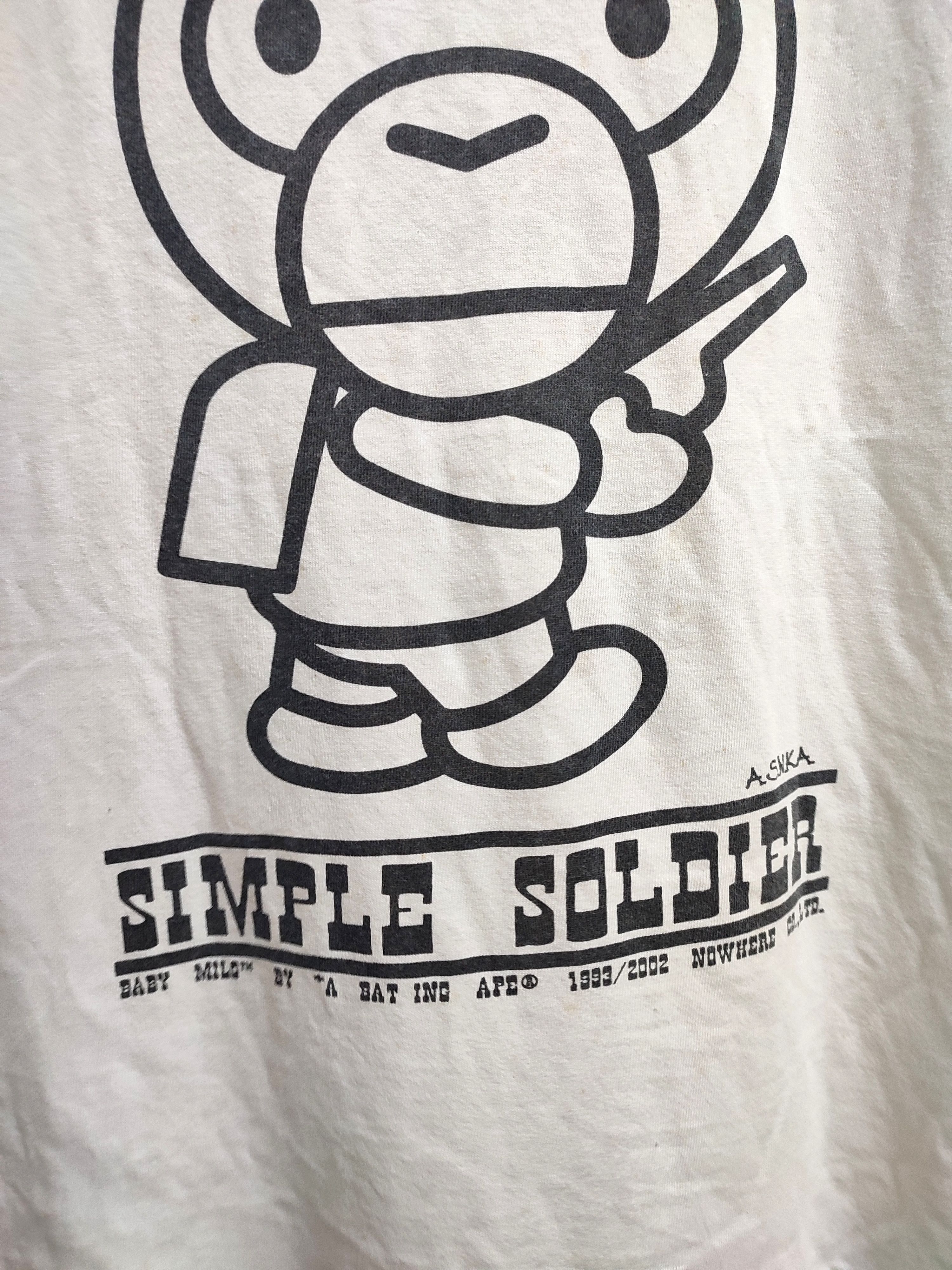 Bape 💥BAPE💥 Baby Milo Simple Soldier Tees Distressed Size US M / EU 48-50 / 2 - 5 Thumbnail