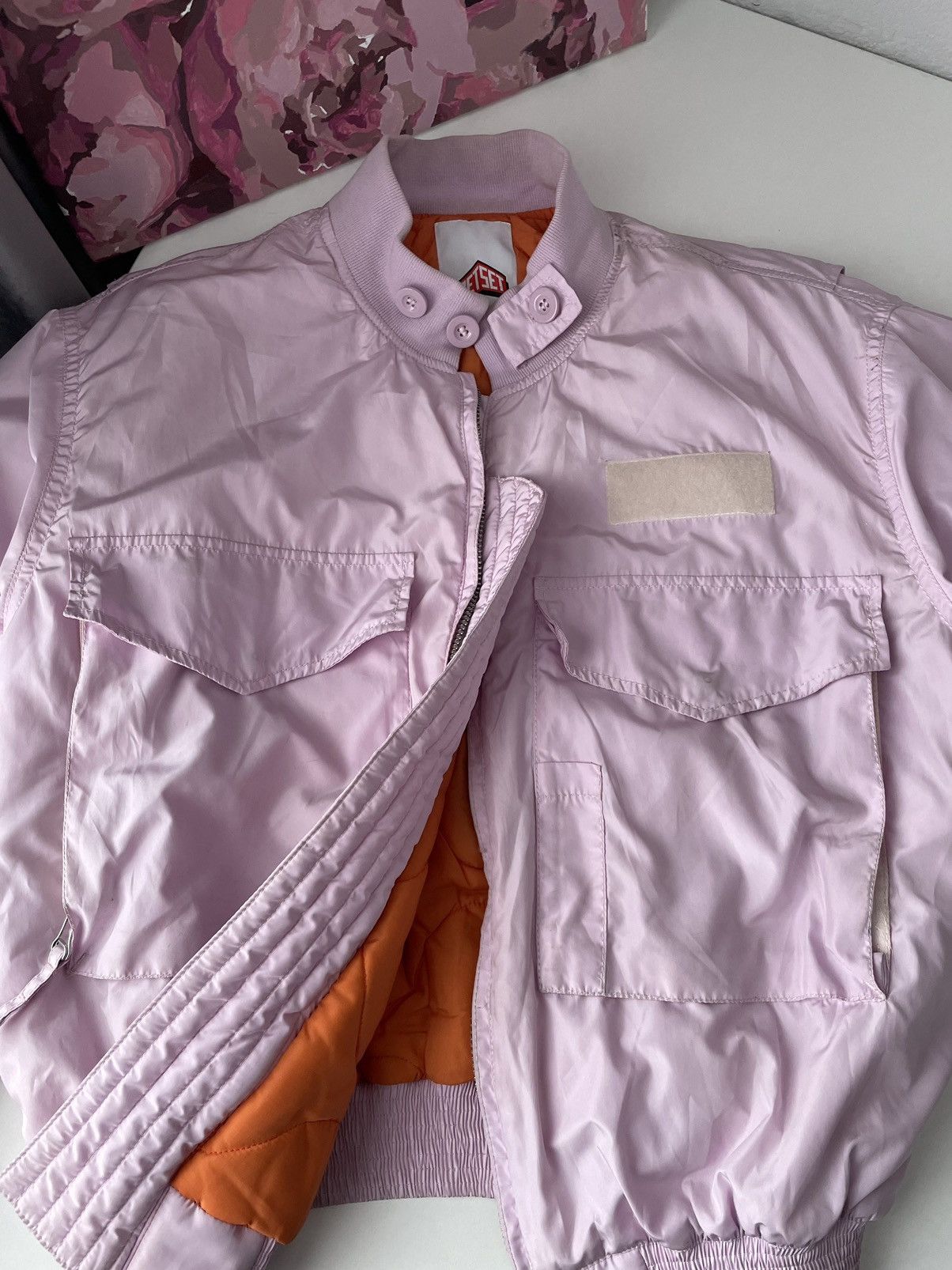 JET SET × Japanese Brand Jet Set Bomber Jacket Boxy Fit Parachute Y2K Streetwear Size XS / US 0-2 / IT 36-38 - 12 Thumbnail