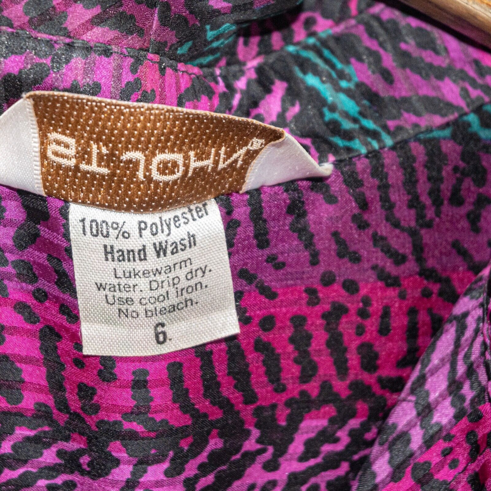 St. John VTG ST. JOHN Women's Tie Neck Blouse in Purple print Size M / US 6-8 / IT 42-44 - 7 Thumbnail