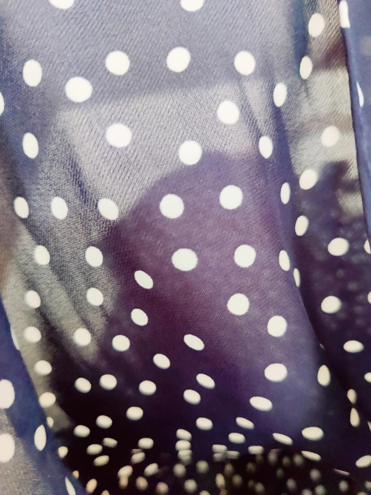 Other LC Lauren Conrad Womens Top Navy Blue White Polka Dot Tie B Size M / US 6-8 / IT 42-44 - 5 Thumbnail