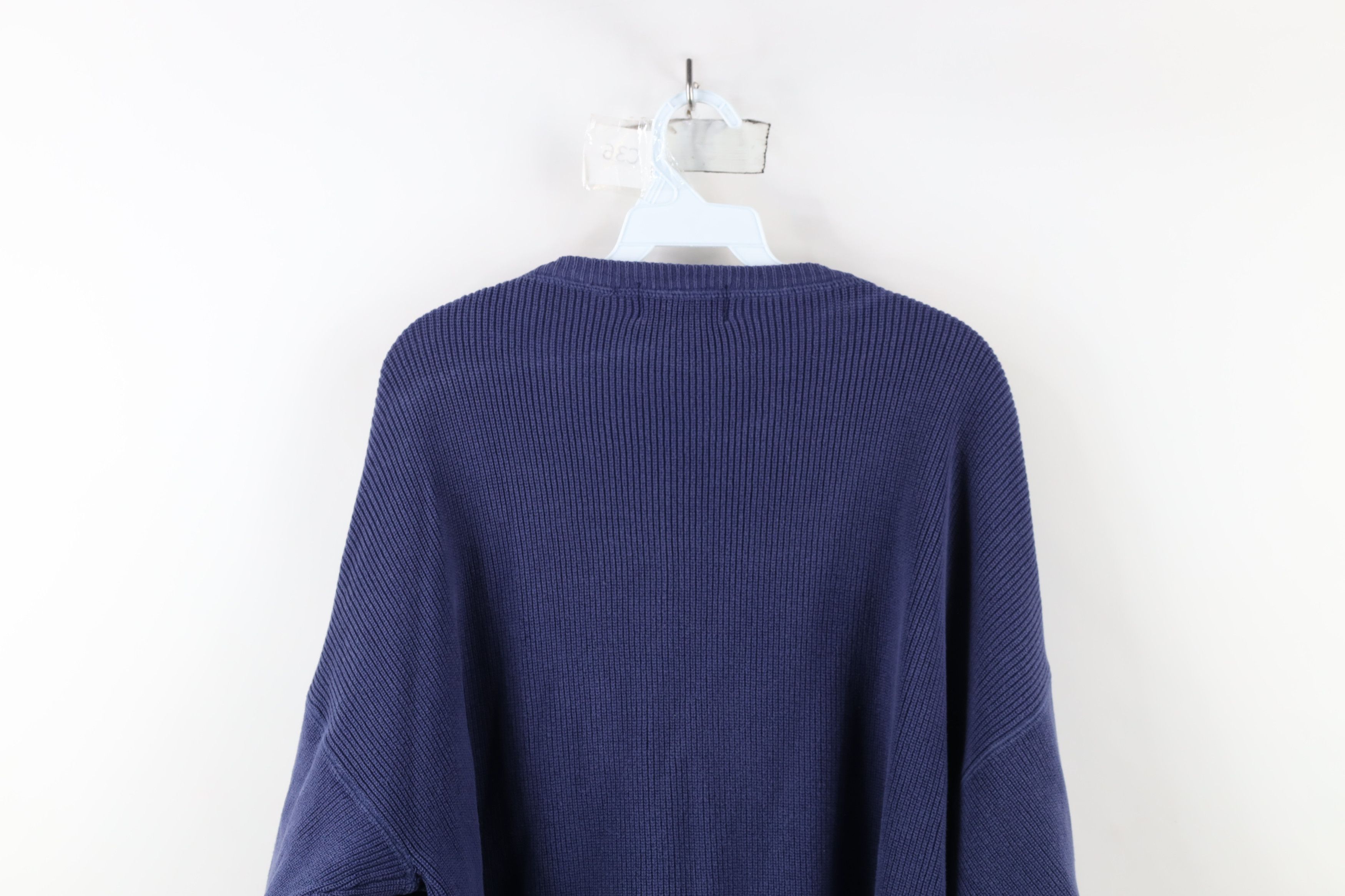 Eddie Bauer × Vintage Vintage 90s Eddie Bauer Cotton Ribbed Knit Crewneck Sweater Size US L / EU 52-54 / 3 - 9 Thumbnail