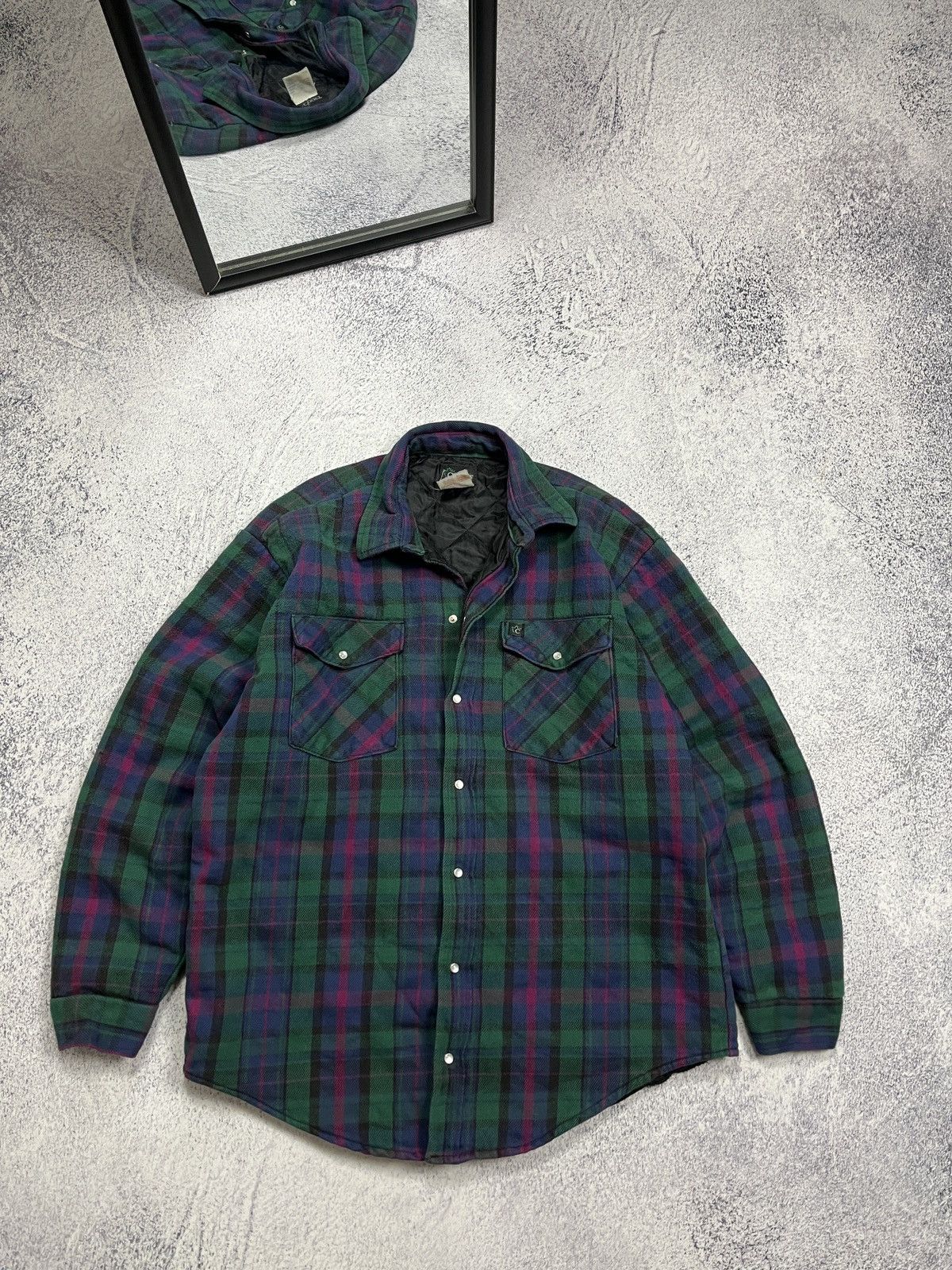 Flannel × Vintage Vintage 90’s Codet Made in USA Flannel Plaid Shirt Jacket Size US L / EU 52-54 / 3 - 3 Thumbnail