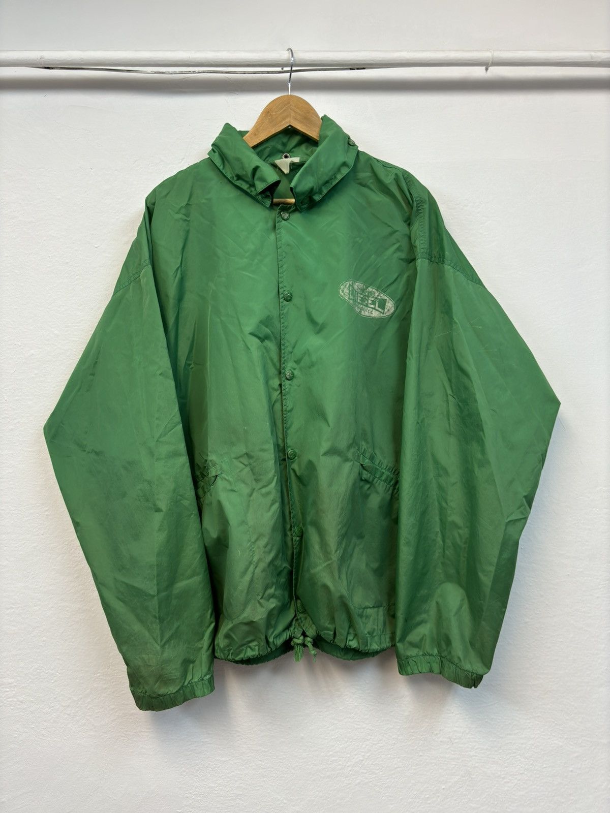 Diesel × Vintage DIESEL VTG Windbreaker Coach Logo Mens Green Nylon Jacket Size US XL / EU 56 / 4 - 3 Thumbnail