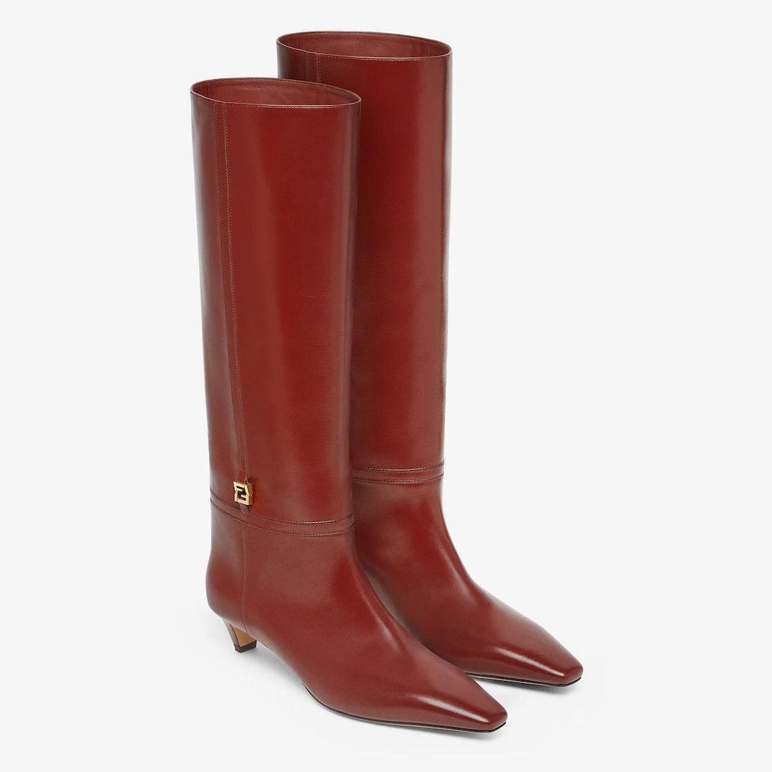 Fendi o1s1wg111025 F Fold Boots in Dark Red Size US 6 / IT 36 - 4 Thumbnail