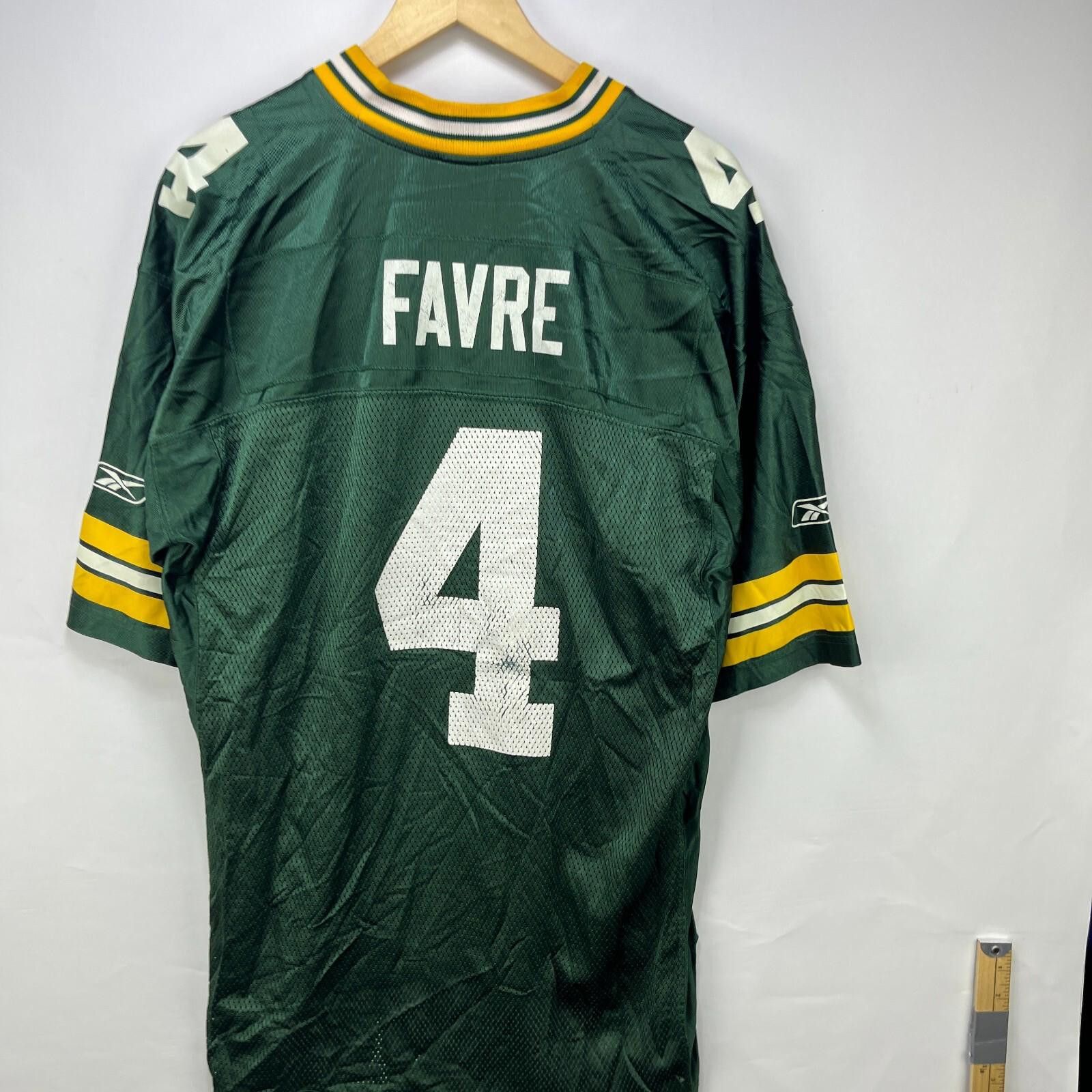 Reebok Vintage 90s Green Bay Packers Brett Favre NFL Jersey Large Size ONE SIZE - 6 Thumbnail