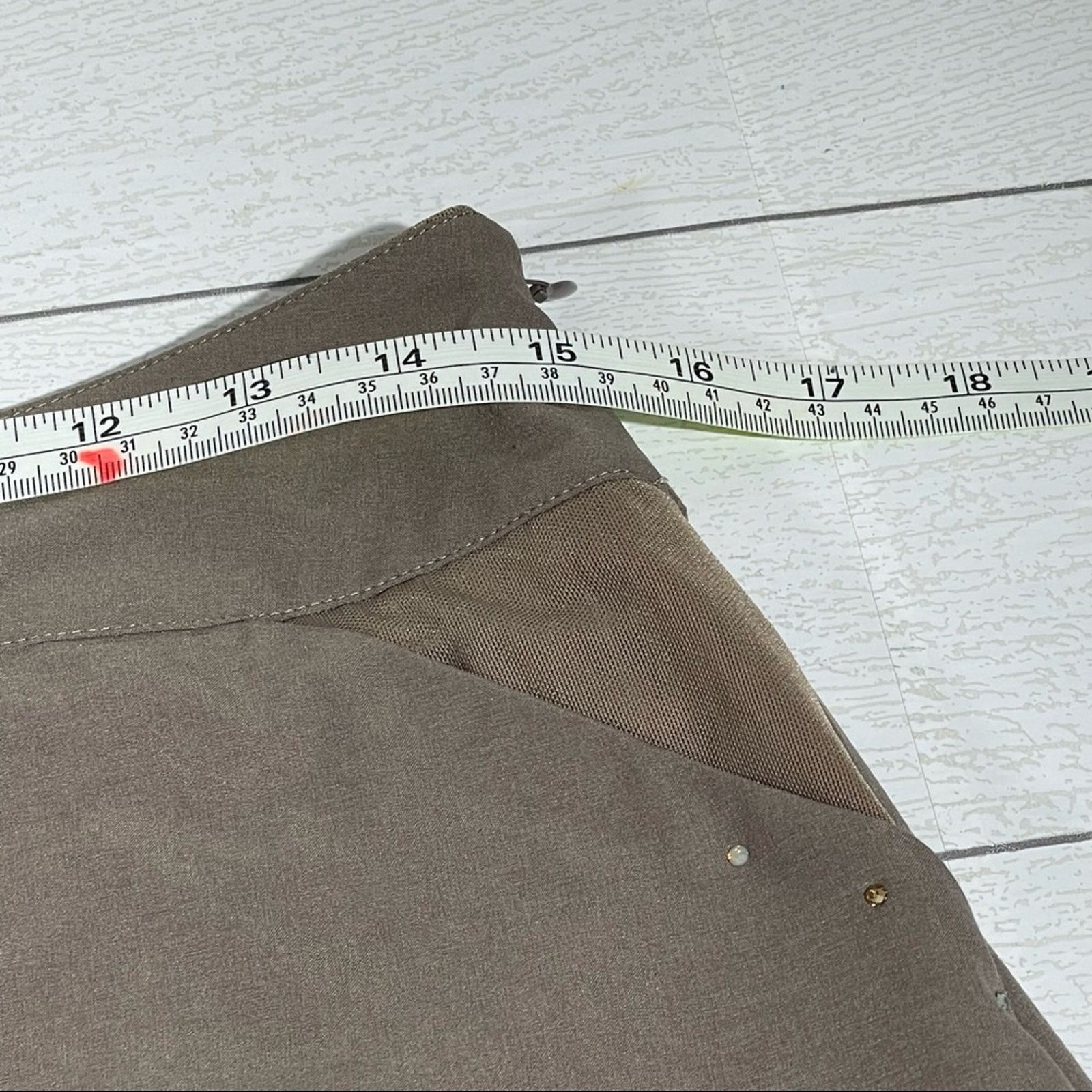 Other Tail Tech Brown Mini Skirt Size 6 Side Zip Stretch Trim Size 28" / US 6 / IT 42 - 7 Thumbnail