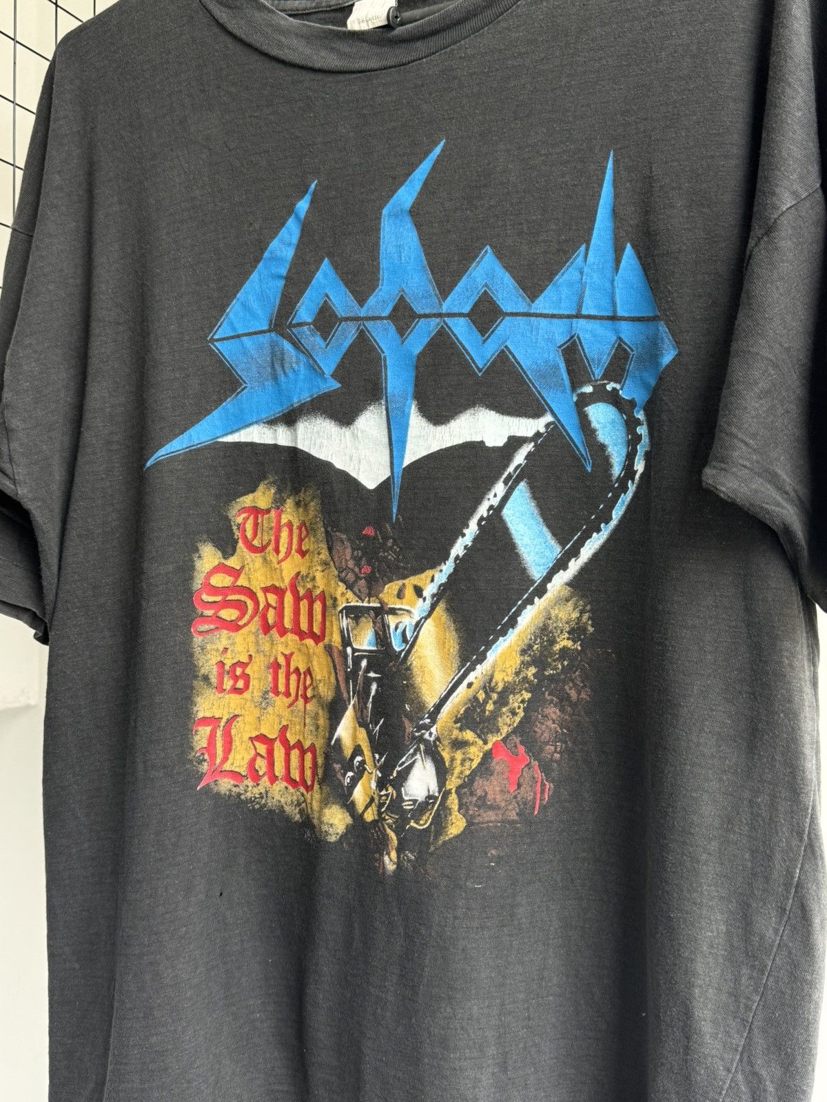 Band Tees Rare Vintage Sodom The Saw Is The Law Trashed T-shirt Size US L / EU 52-54 / 3 - 3 Thumbnail
