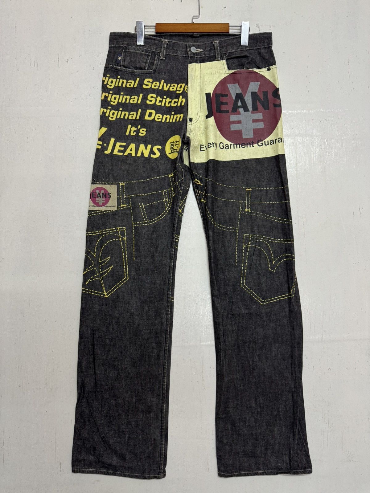 Japanese Brand × Vintage Yen japanase jeans Size US 36 / EU 52 - 7 Thumbnail