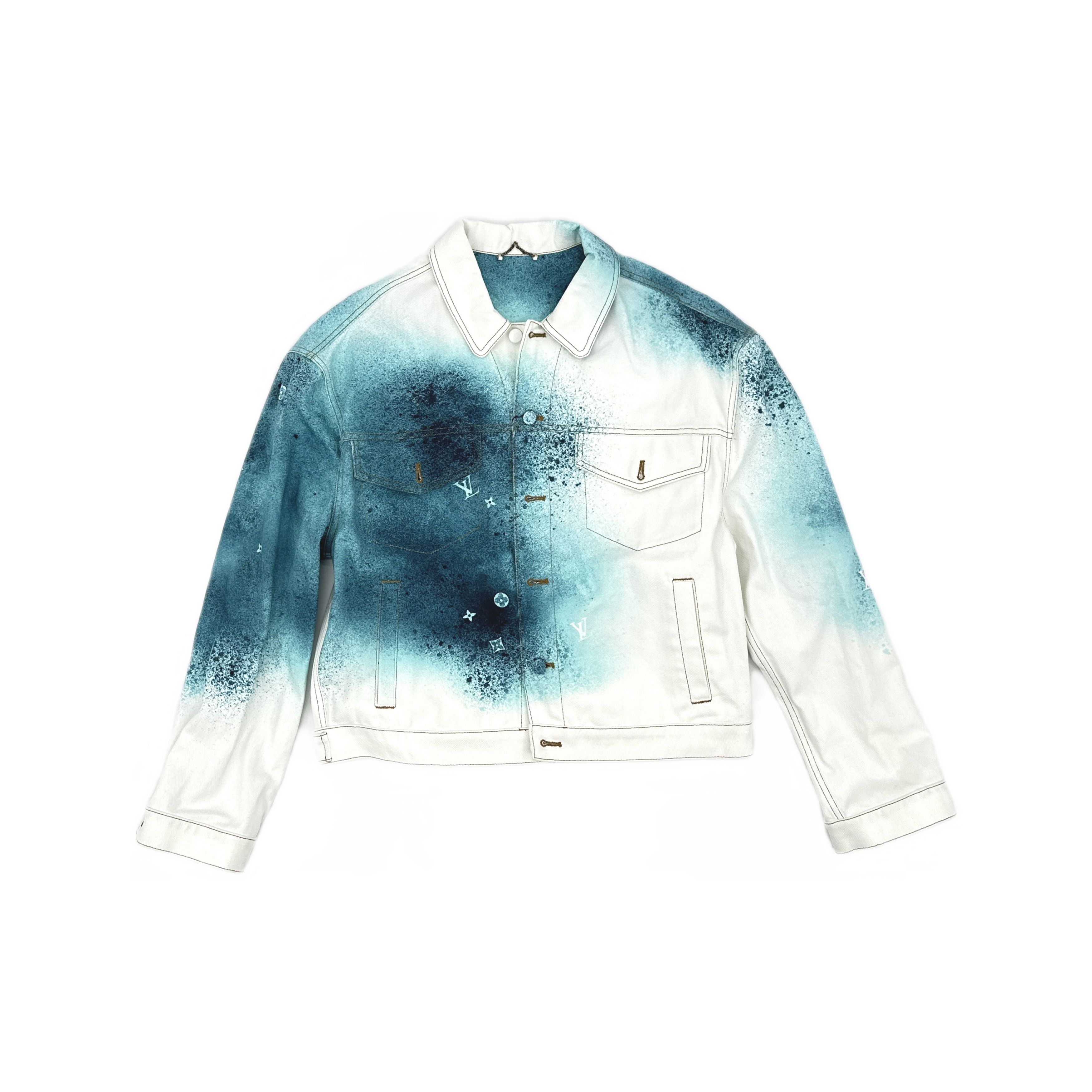 Louis Vuitton Louis Vuitton Spray Pattern Denim Jacket Size 52 Size US L / EU 52-54 / 3 - 1 Thumbnail
