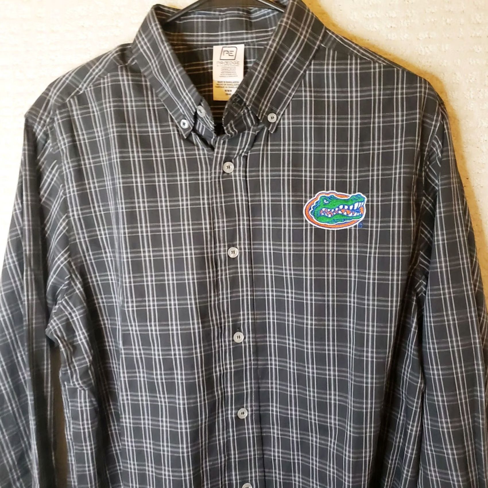 Vintage Proedge University Florida Gators Black White Plaid Button Up Shirt Men's M Long Sleeve Size US M / EU 48-50 / 2 - 2 Thumbnail