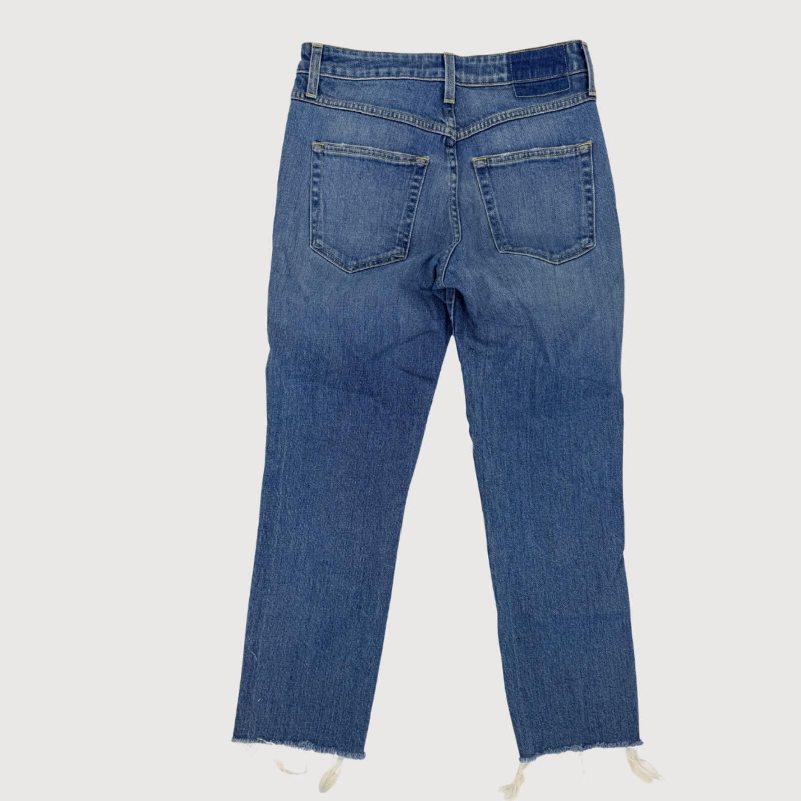 AMOMENTO AMO Babe High Rise Cigarette Jeans Raw Hem 26 Size 26" / US 2 / IT 38 - 4 Thumbnail