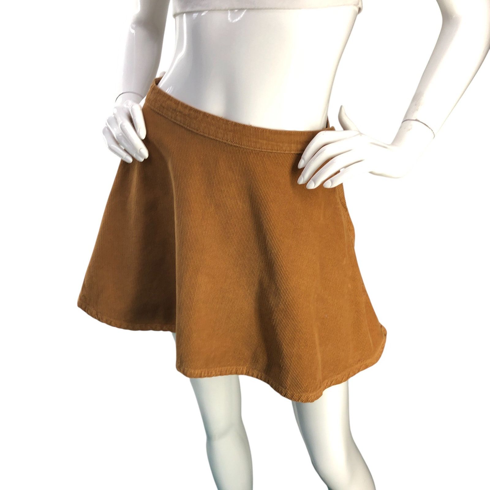 American Apparel American Apparel Size S Skirt Corduroy Skater Circle Brown Size 26" / US 2 / IT 38 - 1 Thumbnail