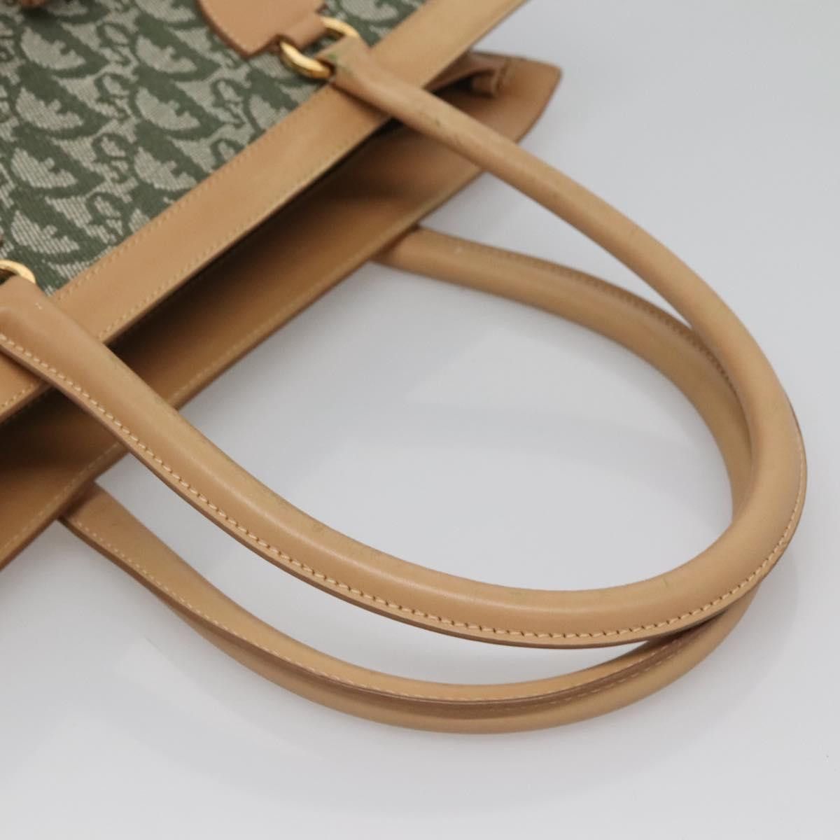 Dior DIOR Trotter Canvas Hand Bag Khaki Gold Size ONE SIZE - 7 Thumbnail
