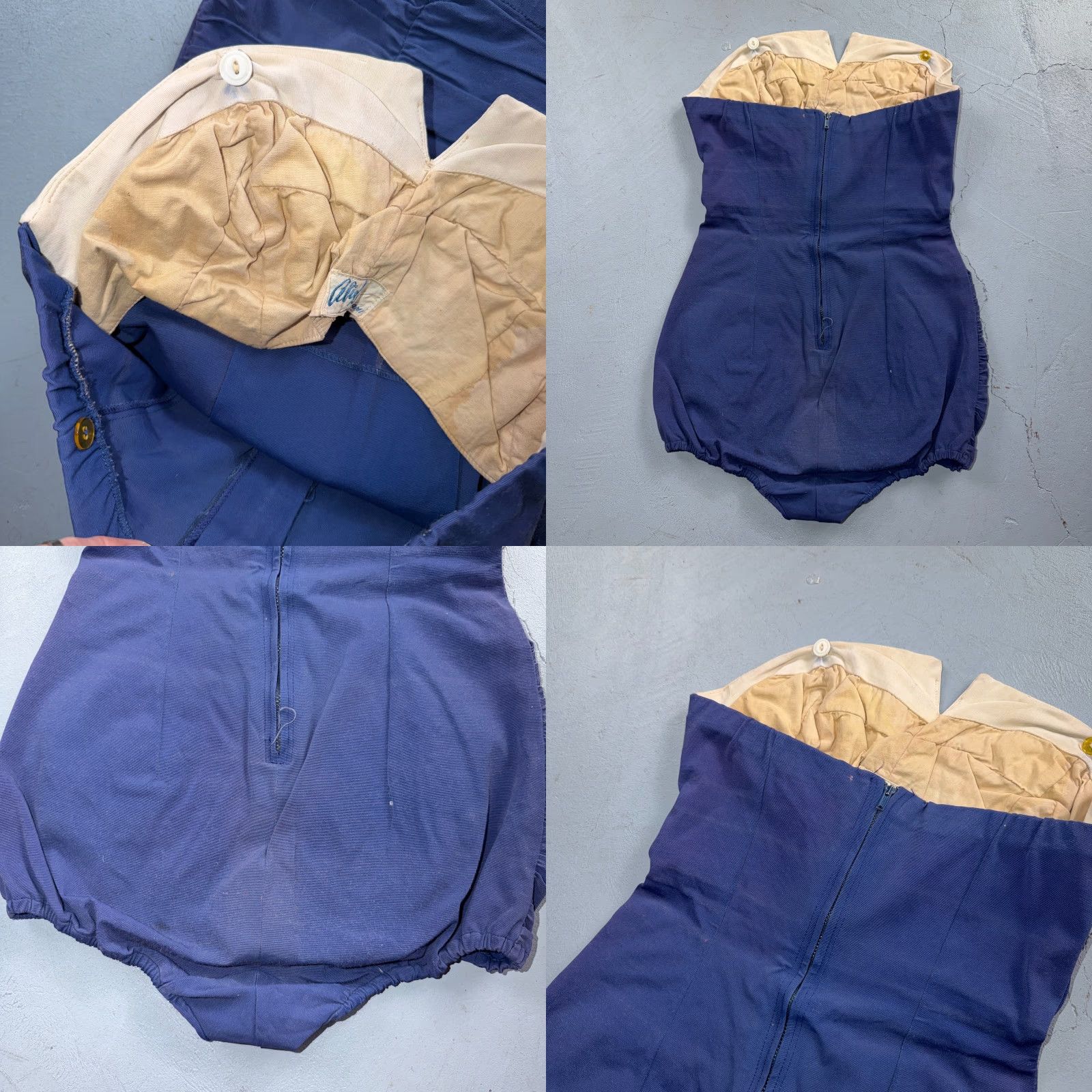 Vintage VINTAGE Alix Miami Rhinestone 1950s Swimsuit Hollywood Swim Wear Blu Size S / US 4 / IT 40 - 10 Thumbnail