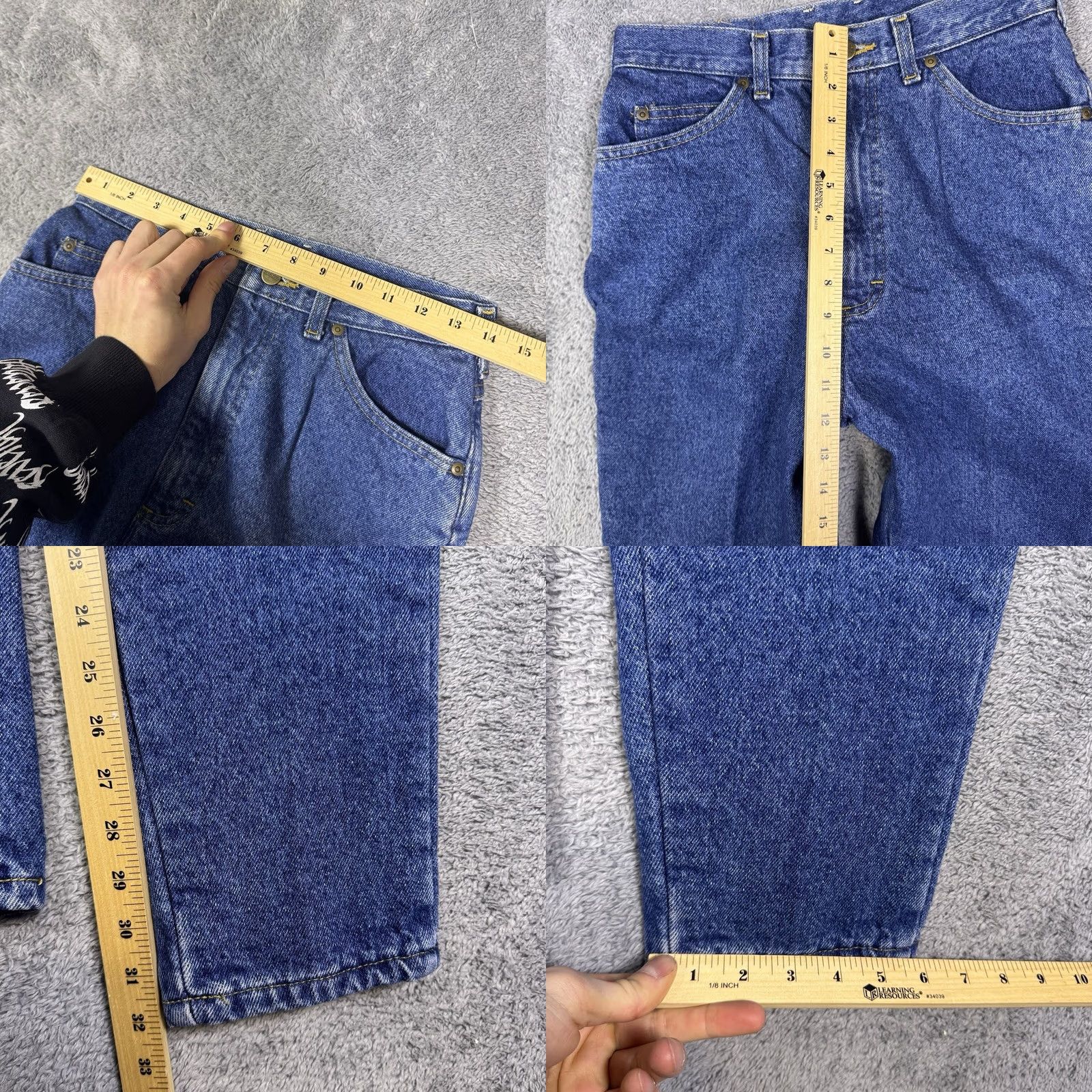 Vintage VINTAGE LL Bean Jeans Women 10 High Rise Den 32 Inseam 28 W 5-Pocket Plaid Flannel Lined Chore USA Made Mom Jeans Womens Size 32" / US 10 / IT 46 - 8 Thumbnail