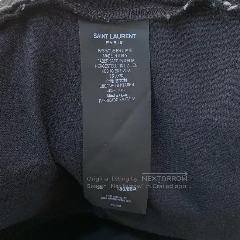 Saint Laurent Paris Saint Laurent Paris Black Slim Fit Denim Long Pants Size US 33 - 6 Thumbnail