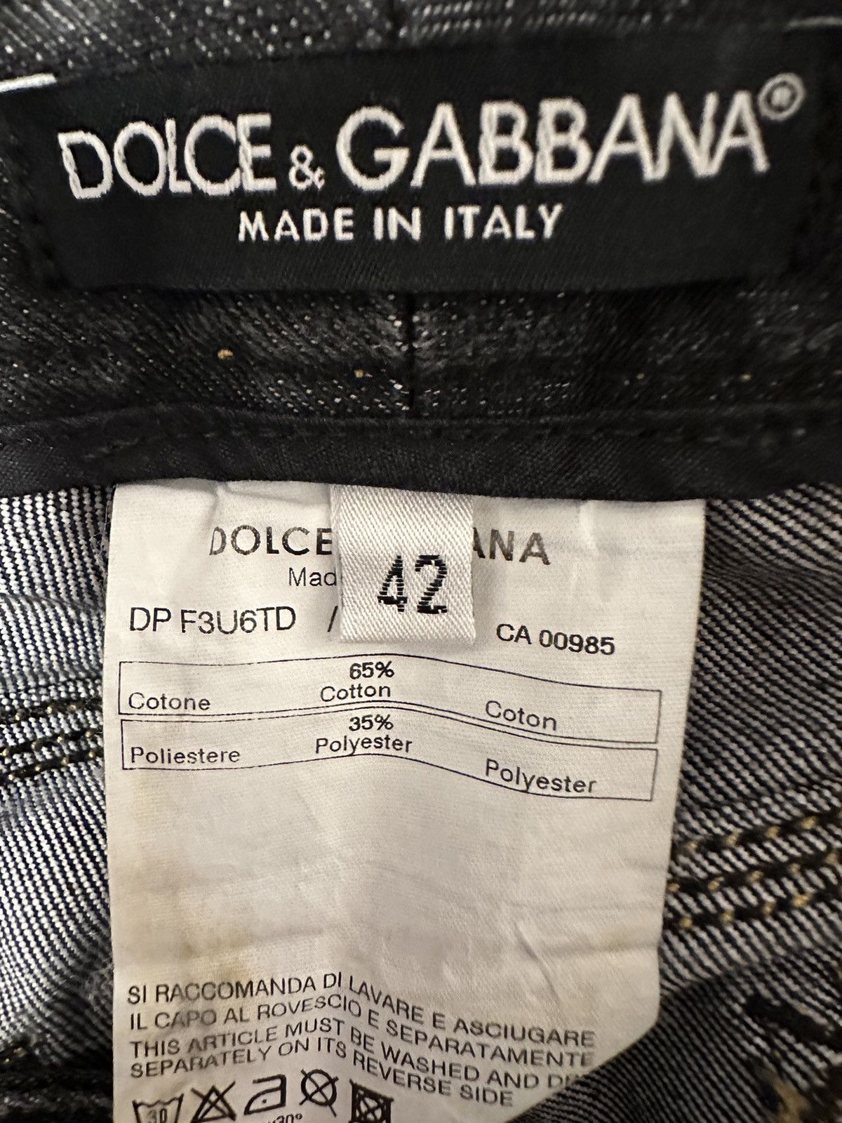 Dolce & Gabbana DG Denim brand new gold stripe Size 28" / US 6 / IT 42 - 8 Thumbnail