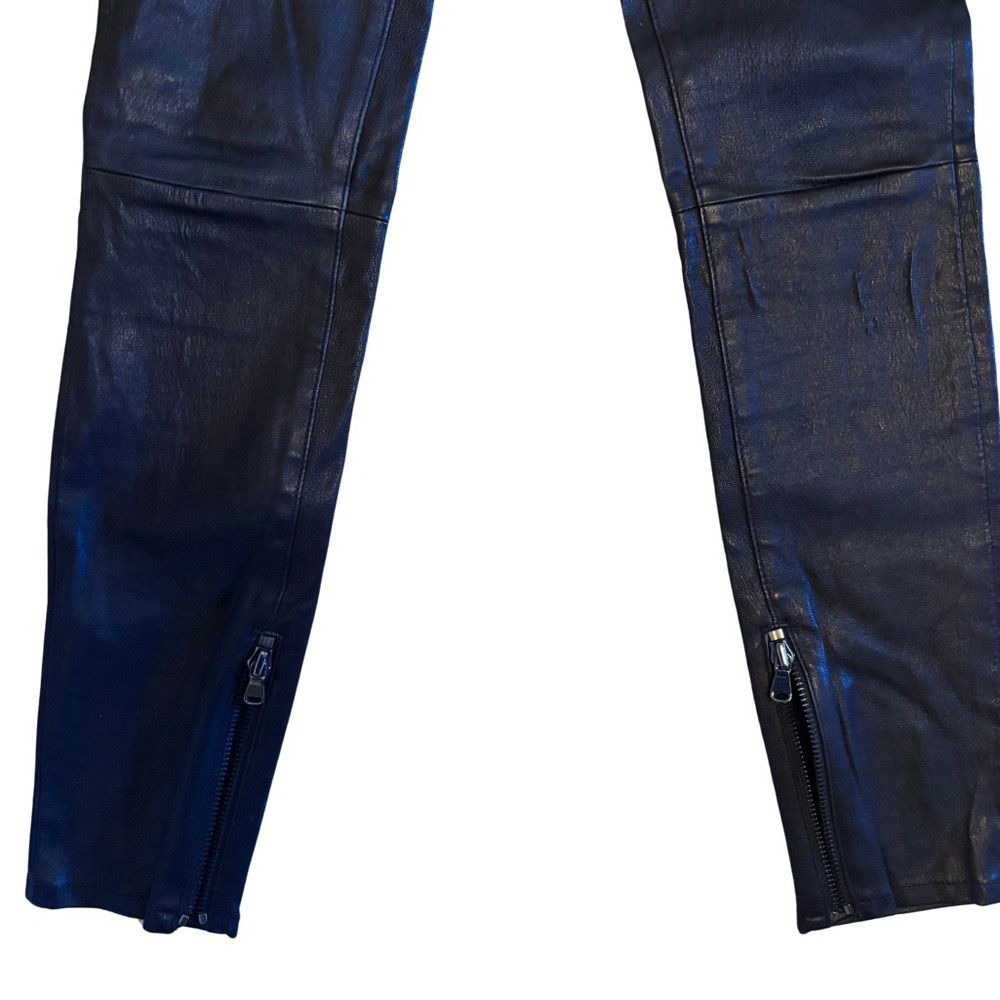 Rag & Bone Rag & Bone Black Leather Skinny Jeans with Zipper Finishes Size 25" / US 0 / IT 36 - 6 Thumbnail
