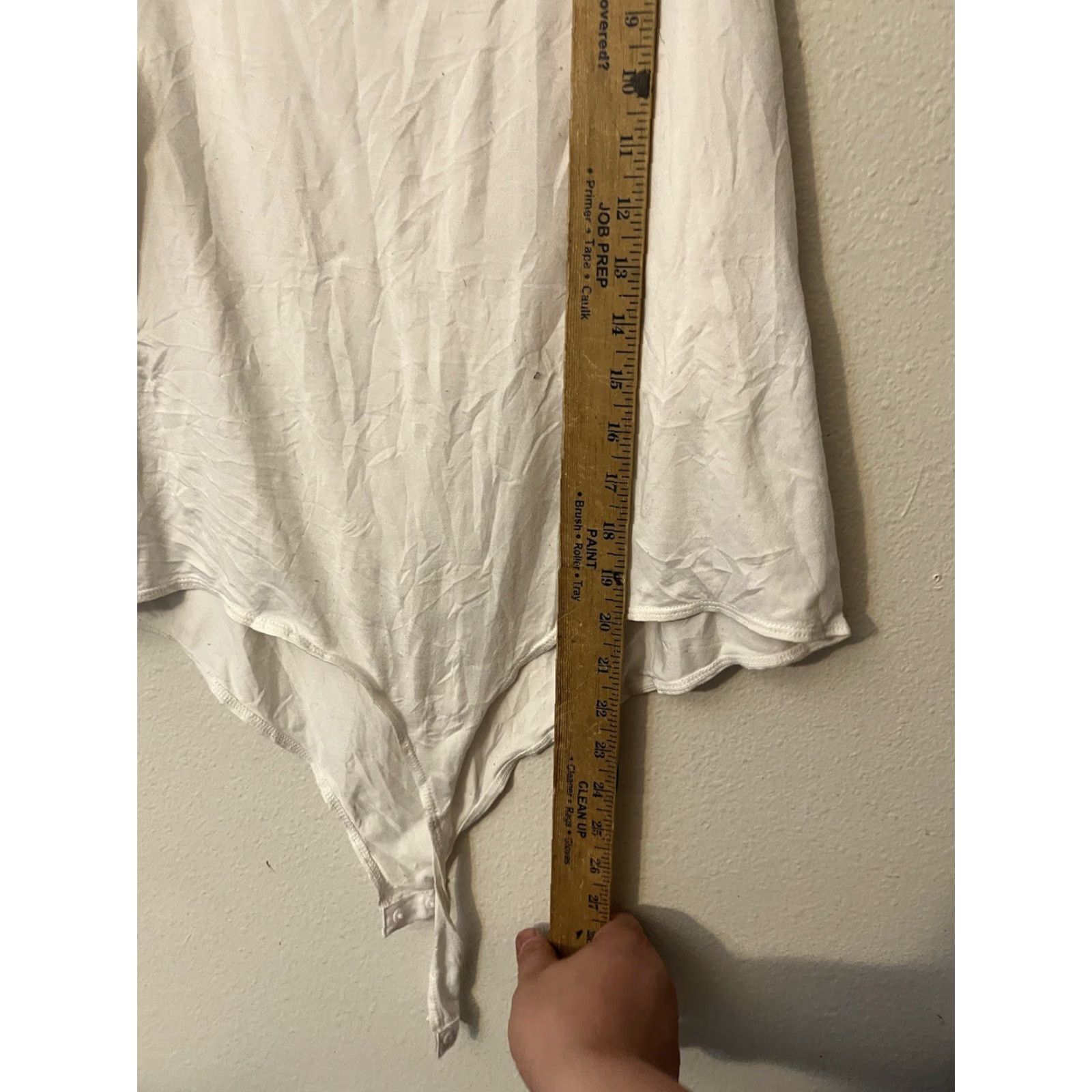 H&M H&M Women XL Tank Bodysuit Square Neck Snap Closure Seams White Size XL / US 12-14 / IT 48-50 - 4 Thumbnail