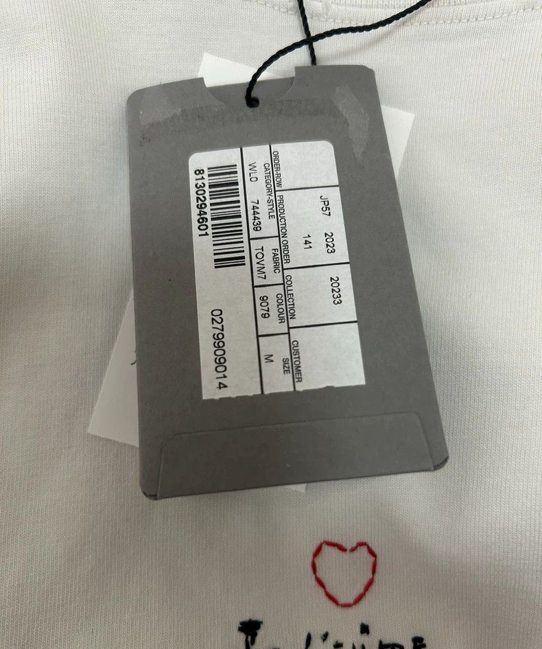 Balenciaga Balenciaga Qixi love embroidery small logo short sleeve T Size US M / EU 48-50 / 2 - 5 Thumbnail
