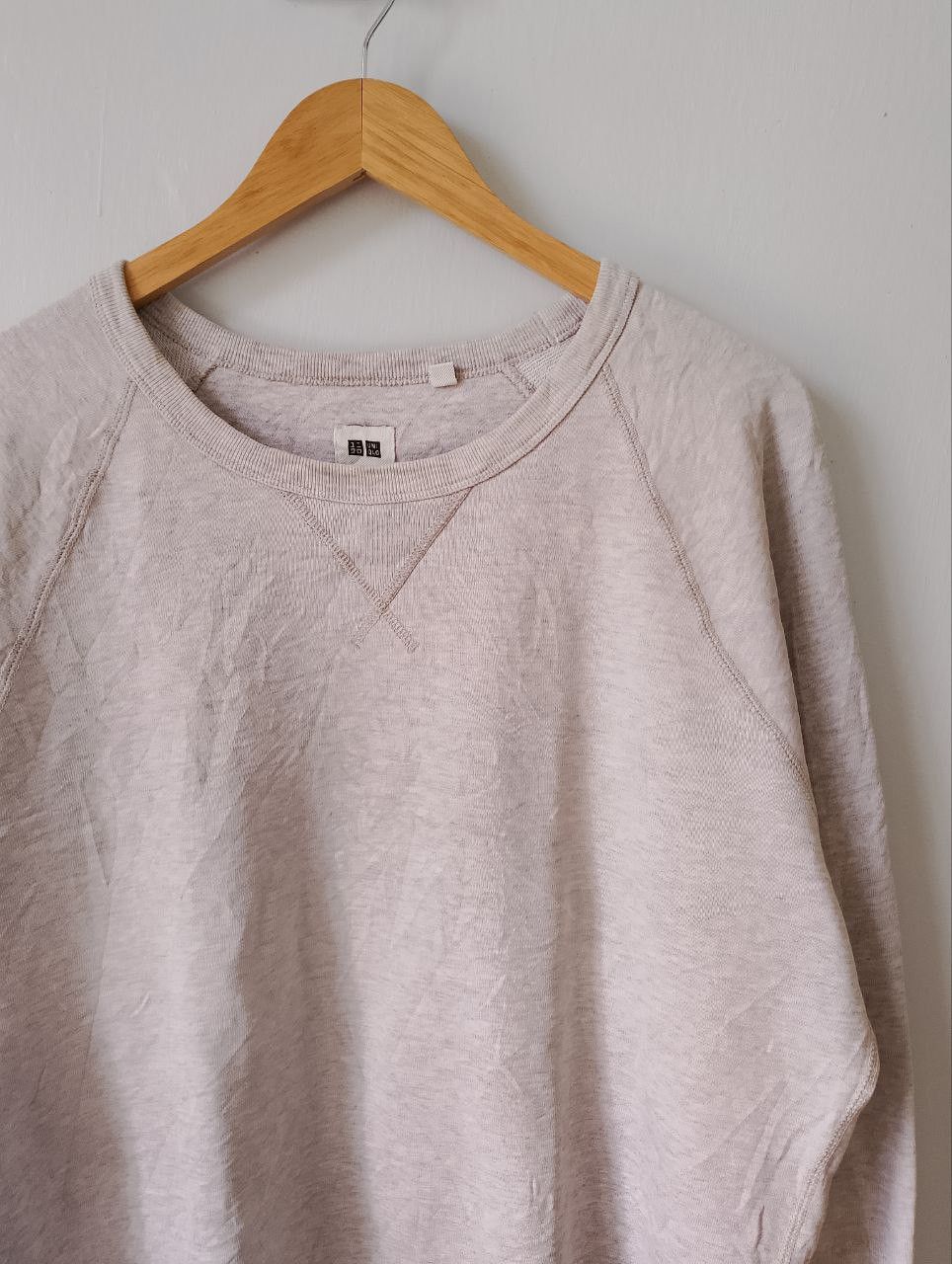 Uniqlo UNIQLO Japan Plain White Cream Sweatshirt Size US XL / EU 56 / 4 - 4 Thumbnail