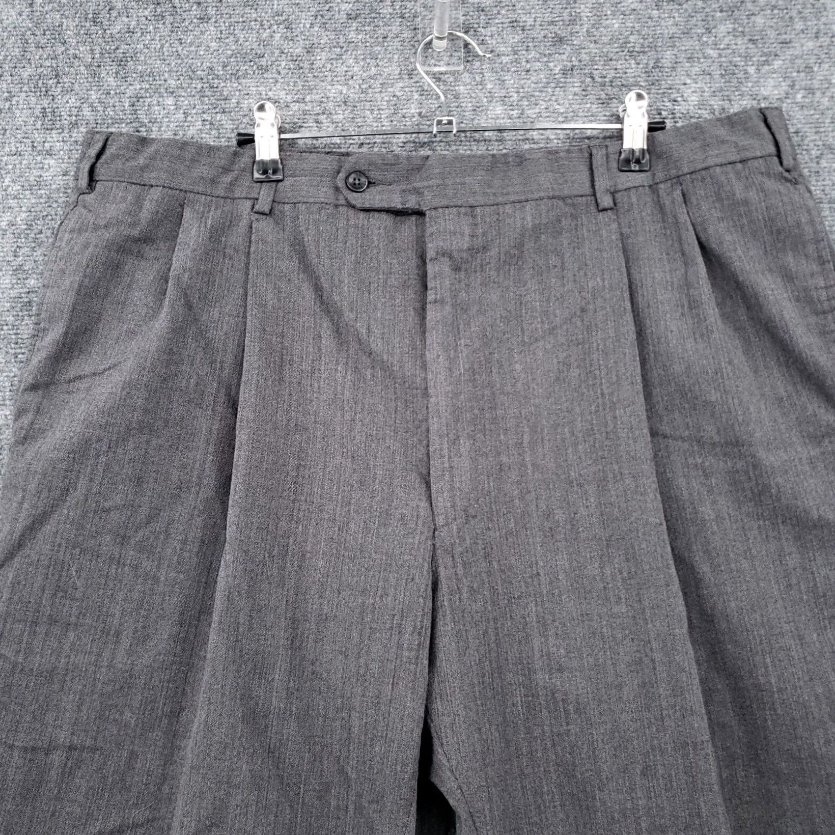 Jos. A. Bank Jos A Bank Dress Pants Mens 40 Wool Pleated Gray Straight Mid-Rise Long Size US 40 / EU 56 - 6 Thumbnail